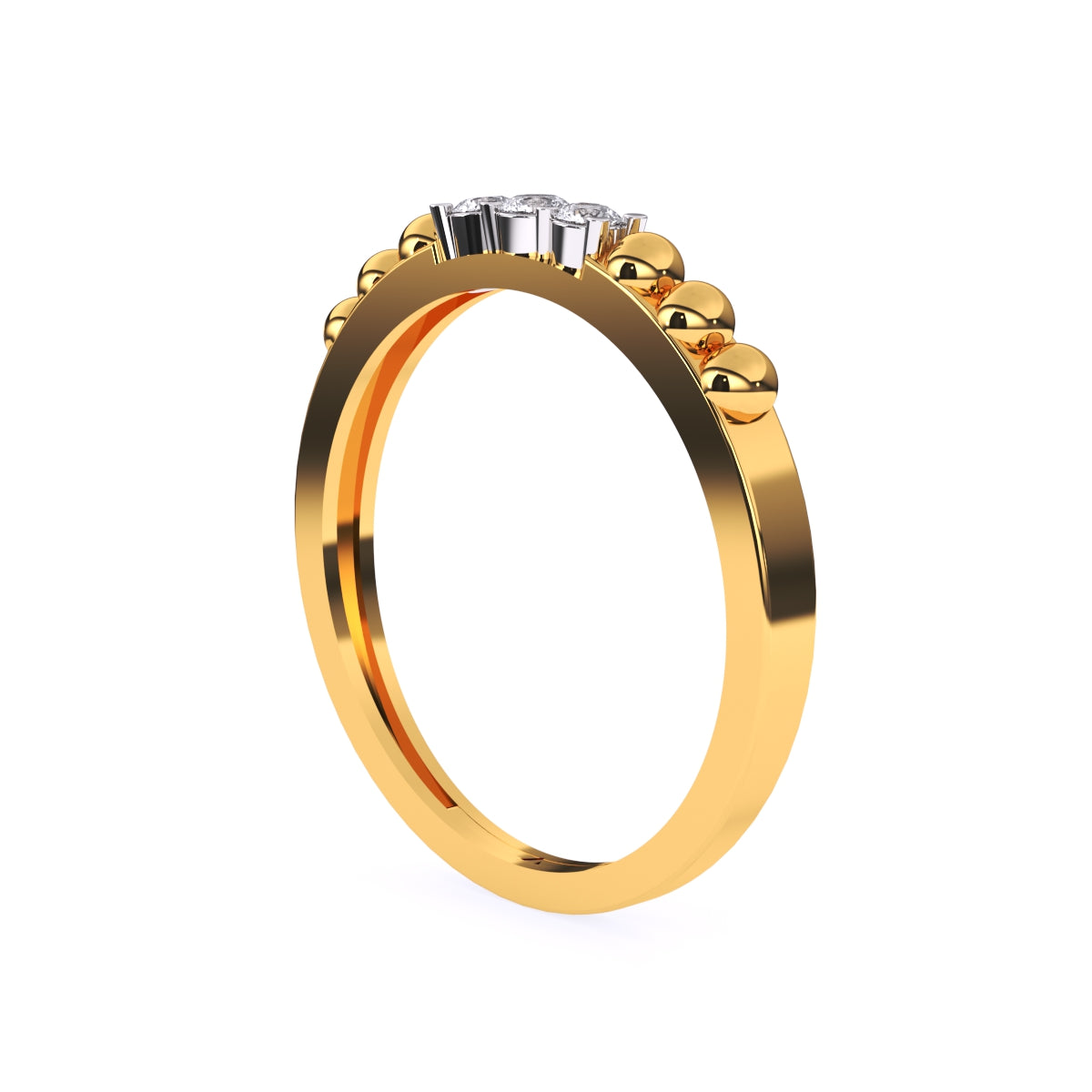 Lavish Three Stone Lab Grown Diamond Band