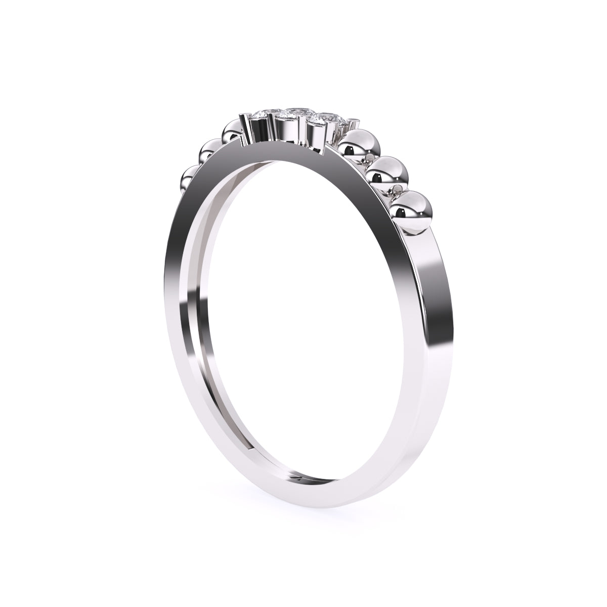Lavish Three Stone Lab Grown Diamond Band