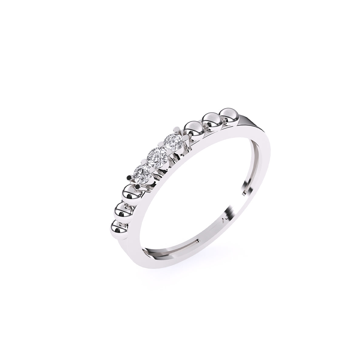 Lavish Three Stone Lab Grown Diamond Band