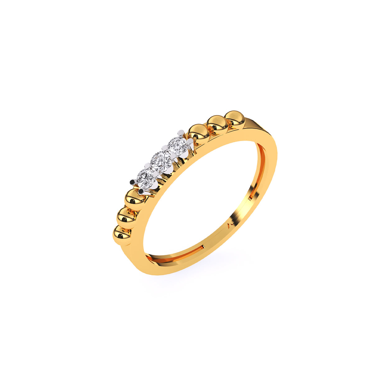 Lavish Three Stone Lab Grown Diamond Band