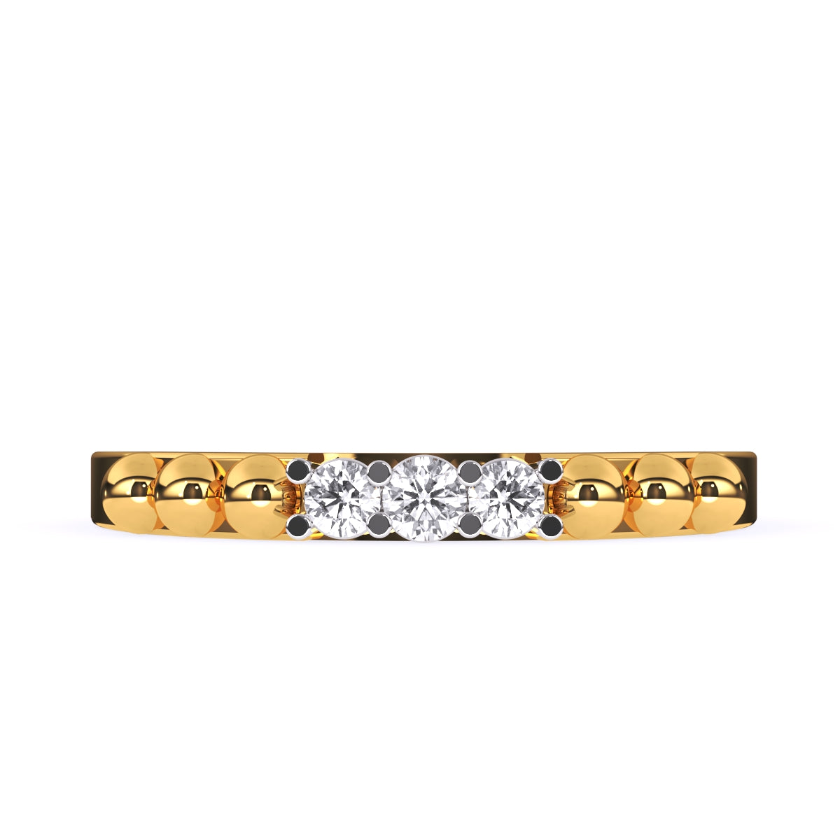 Lavish Three Stone Lab Grown Diamond Band