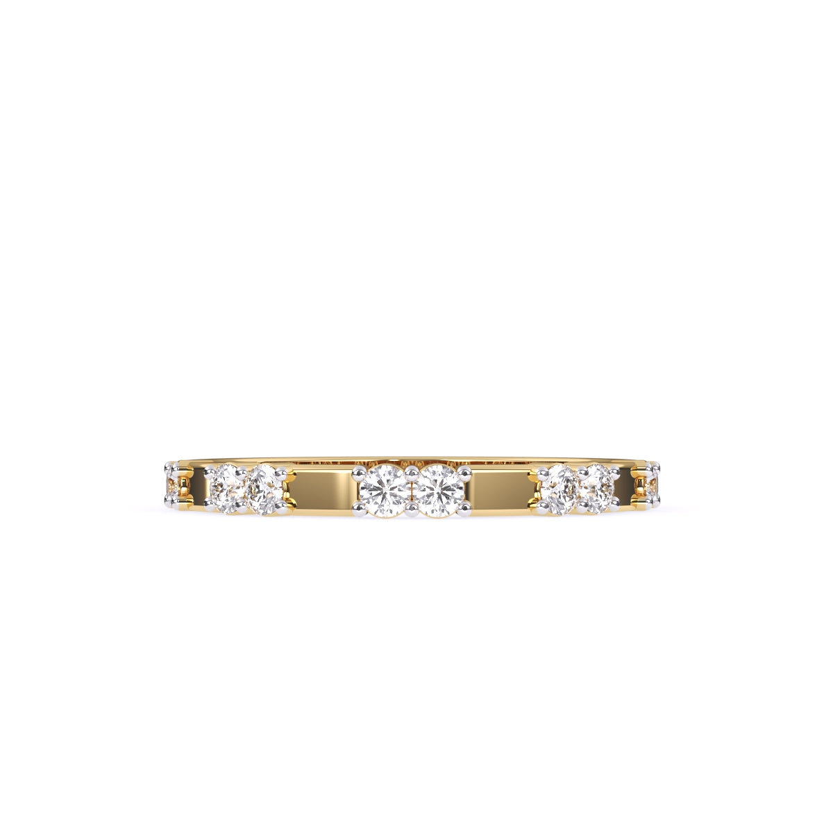 Dazzle Thin Distance Round Diamond Stackable Band