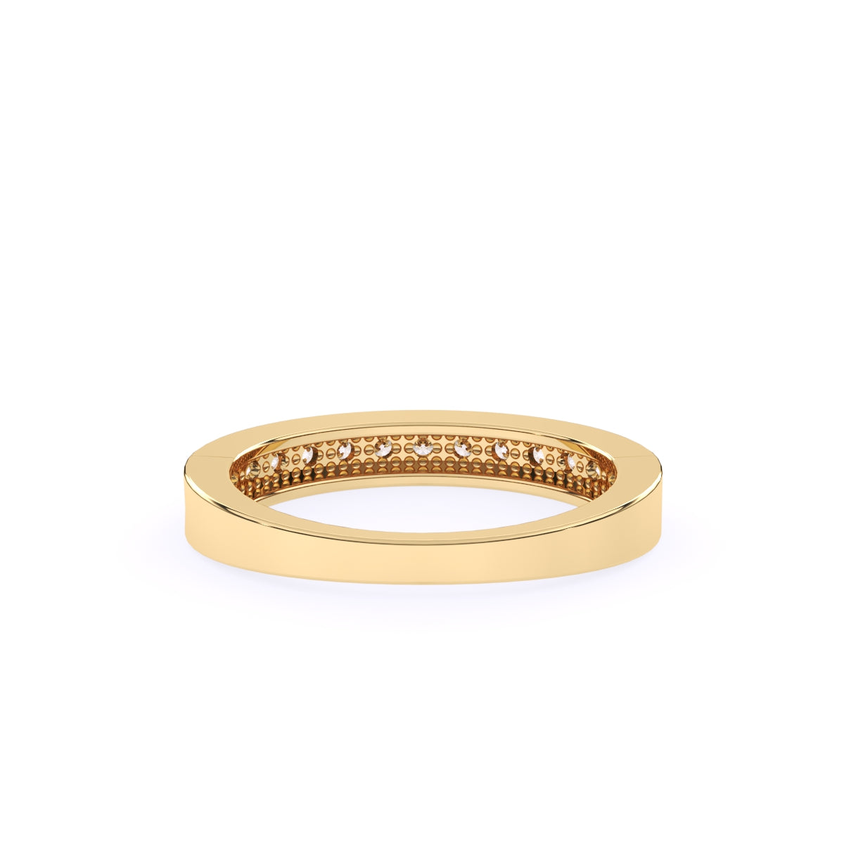Channel Set Round Diamond Half Eternity Band