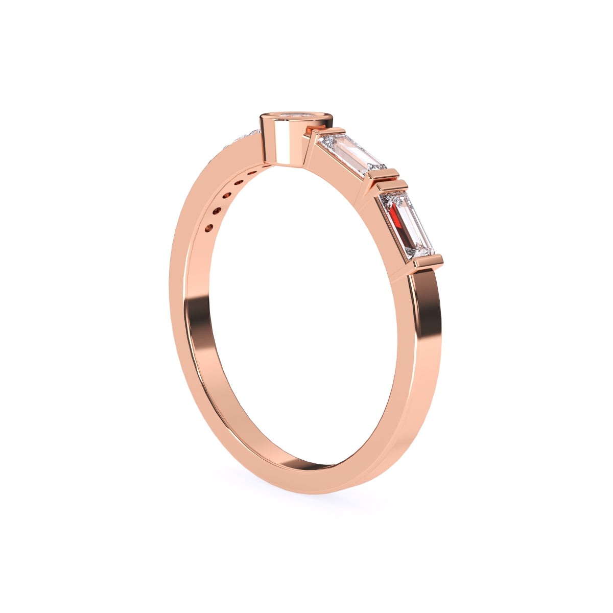 Bezel Set Alternative Diamond Ring For Her