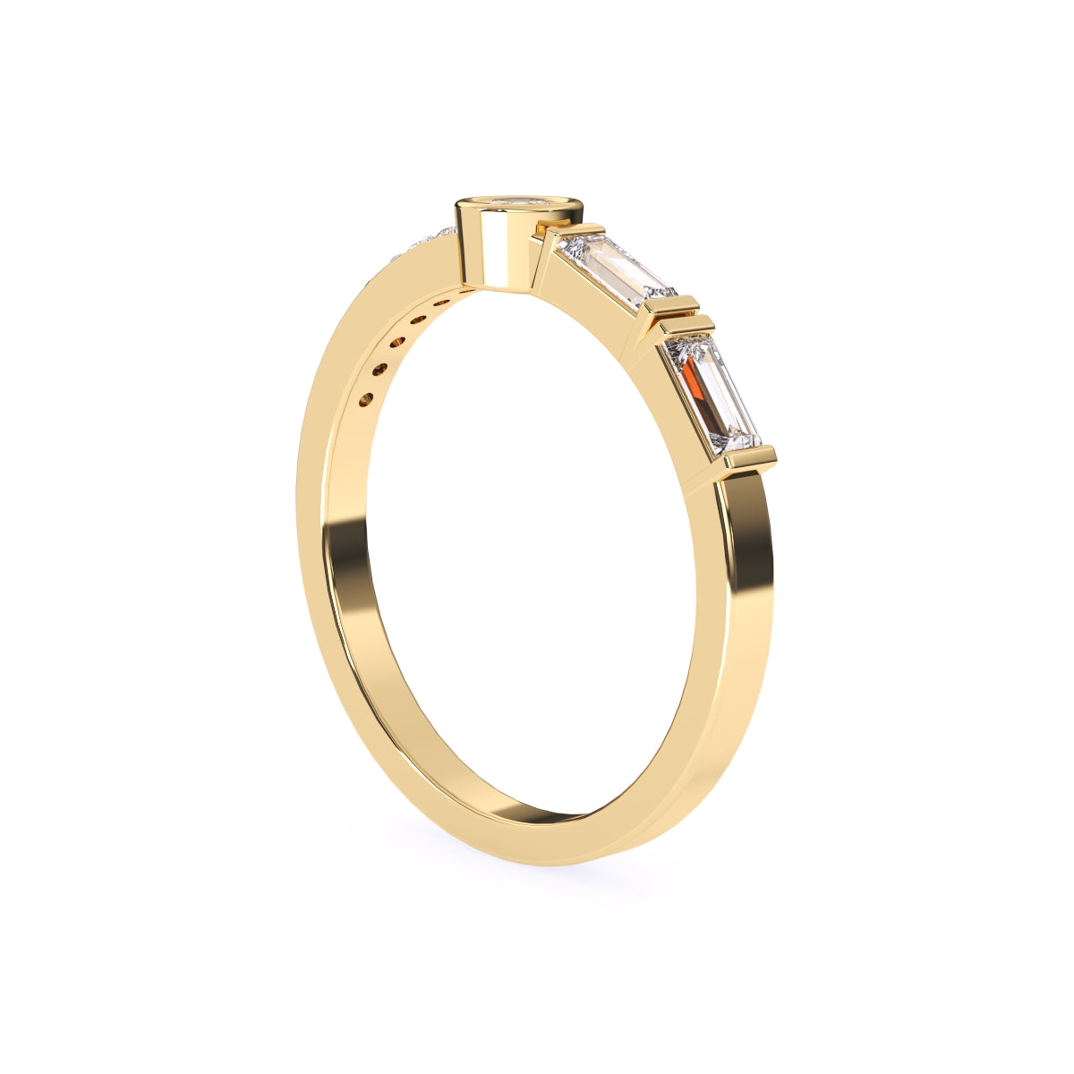 Bezel Set Alternative Diamond Ring For Her