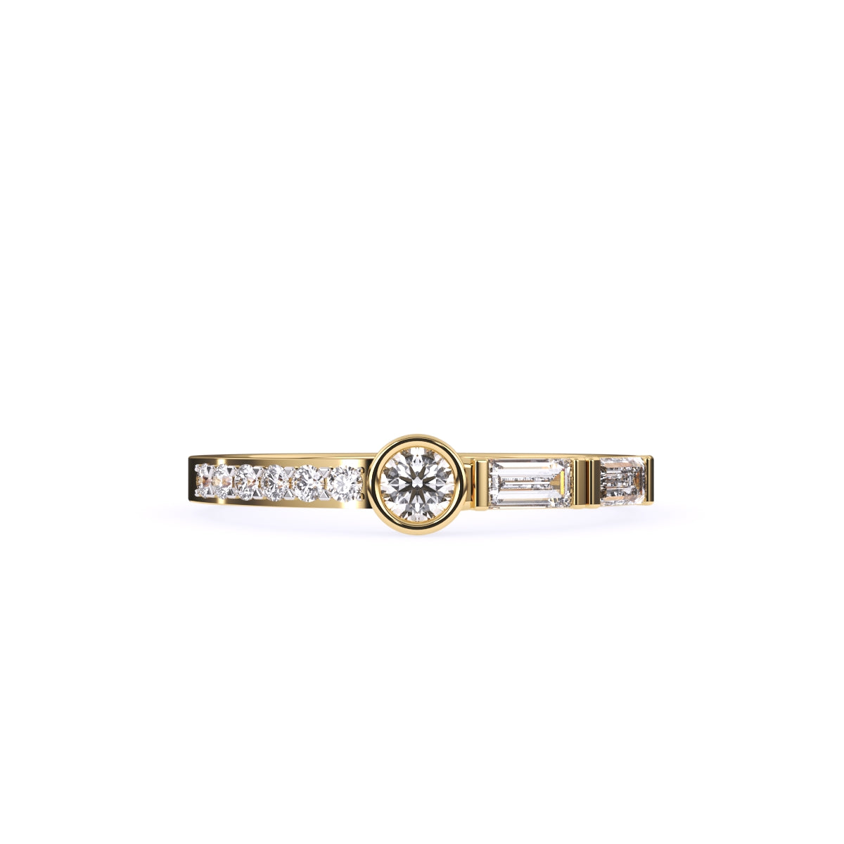 Bezel Set Alternative Diamond Ring For Her