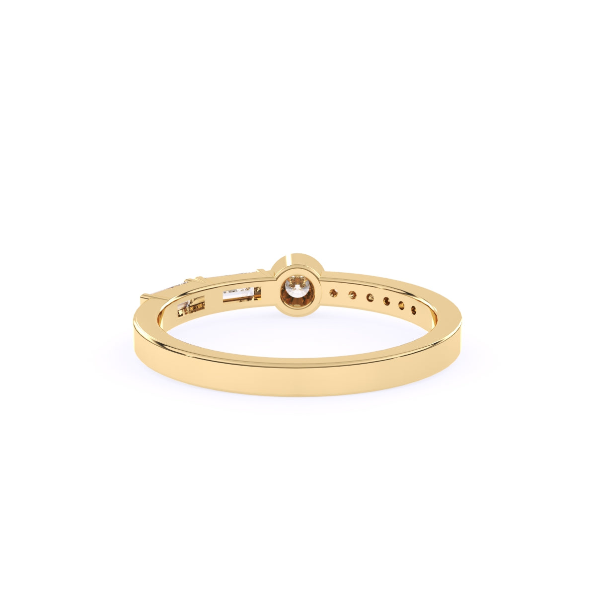 Bezel Set Alternative Diamond Ring For Her