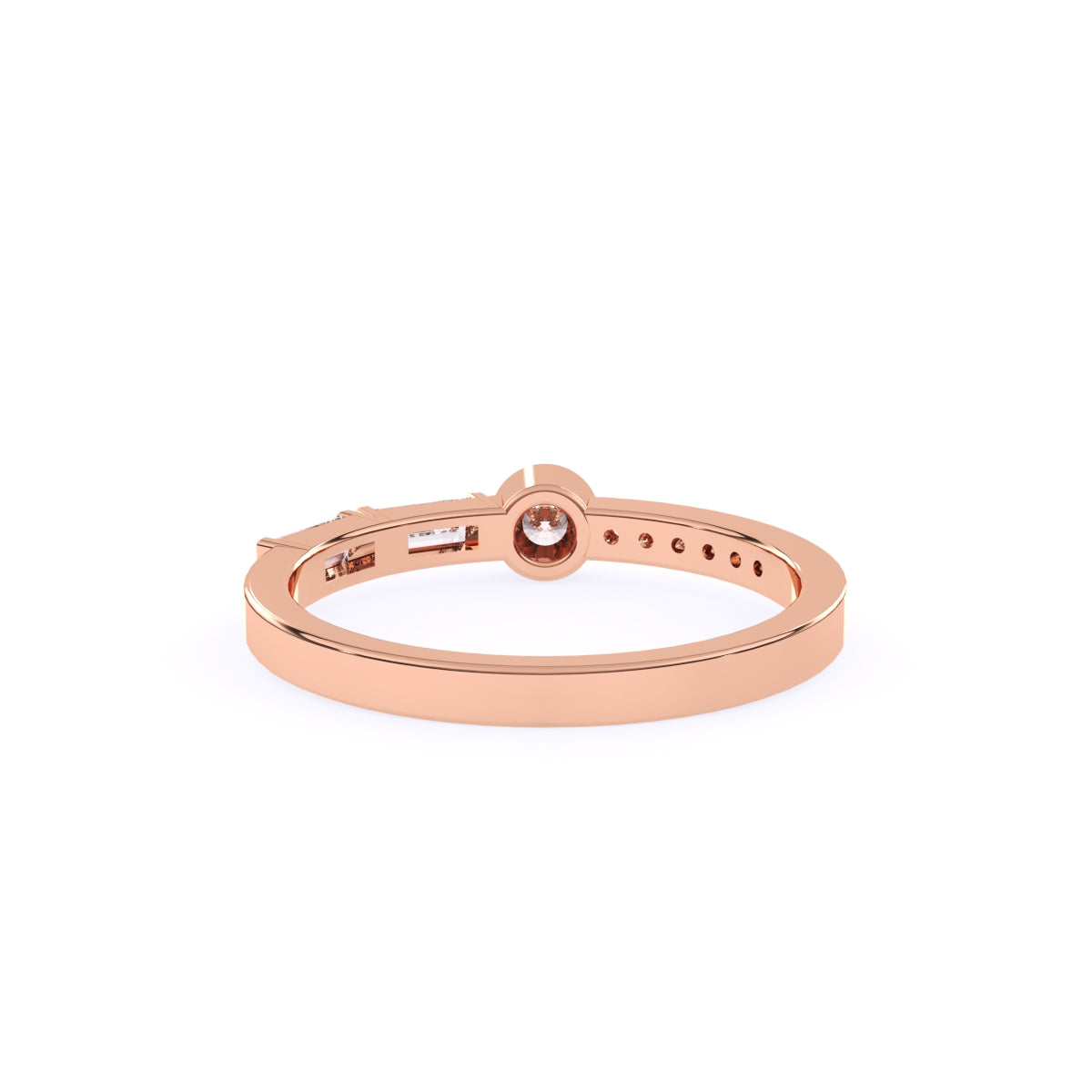 Bezel Set Alternative Diamond Ring For Her