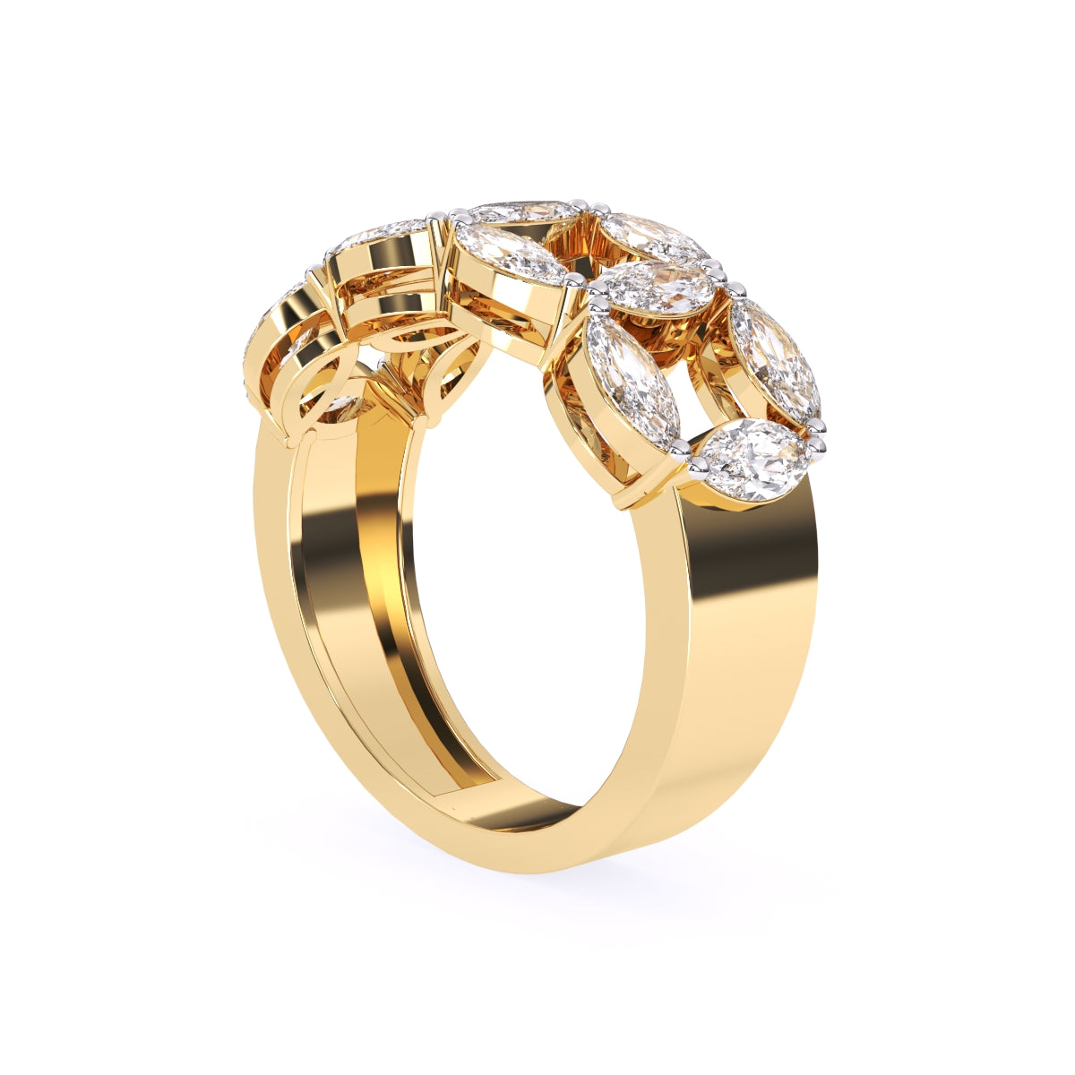 Amazing Marquise Diamond Matching Bridal Band