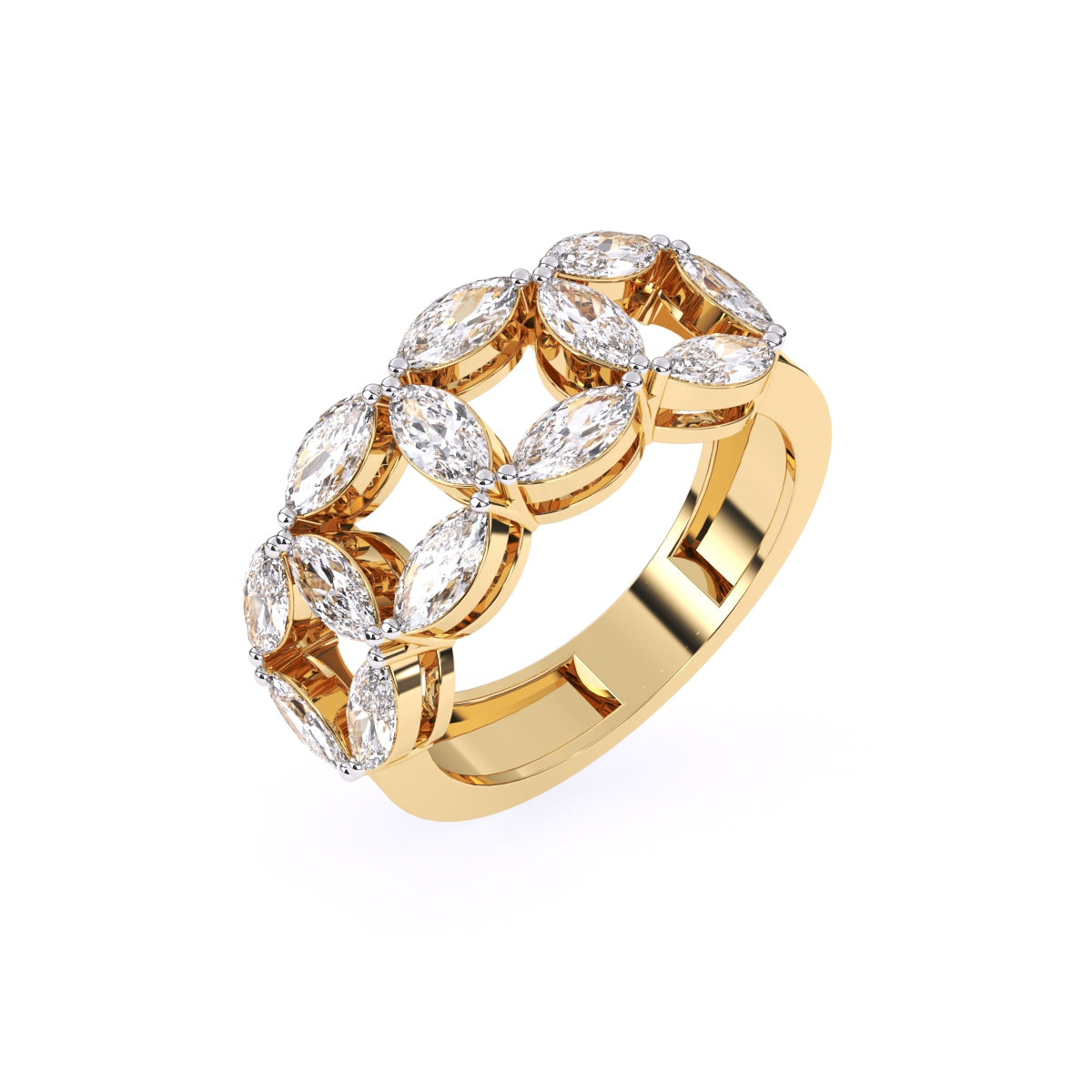 Amazing Marquise Diamond Matching Bridal Band