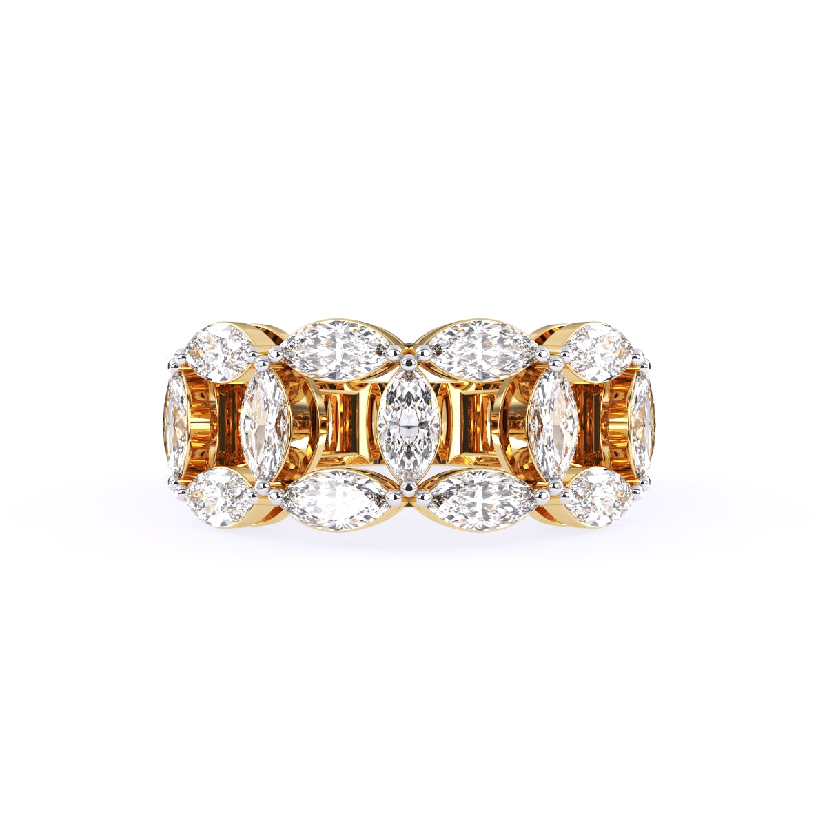 Amazing Marquise Diamond Matching Bridal Band