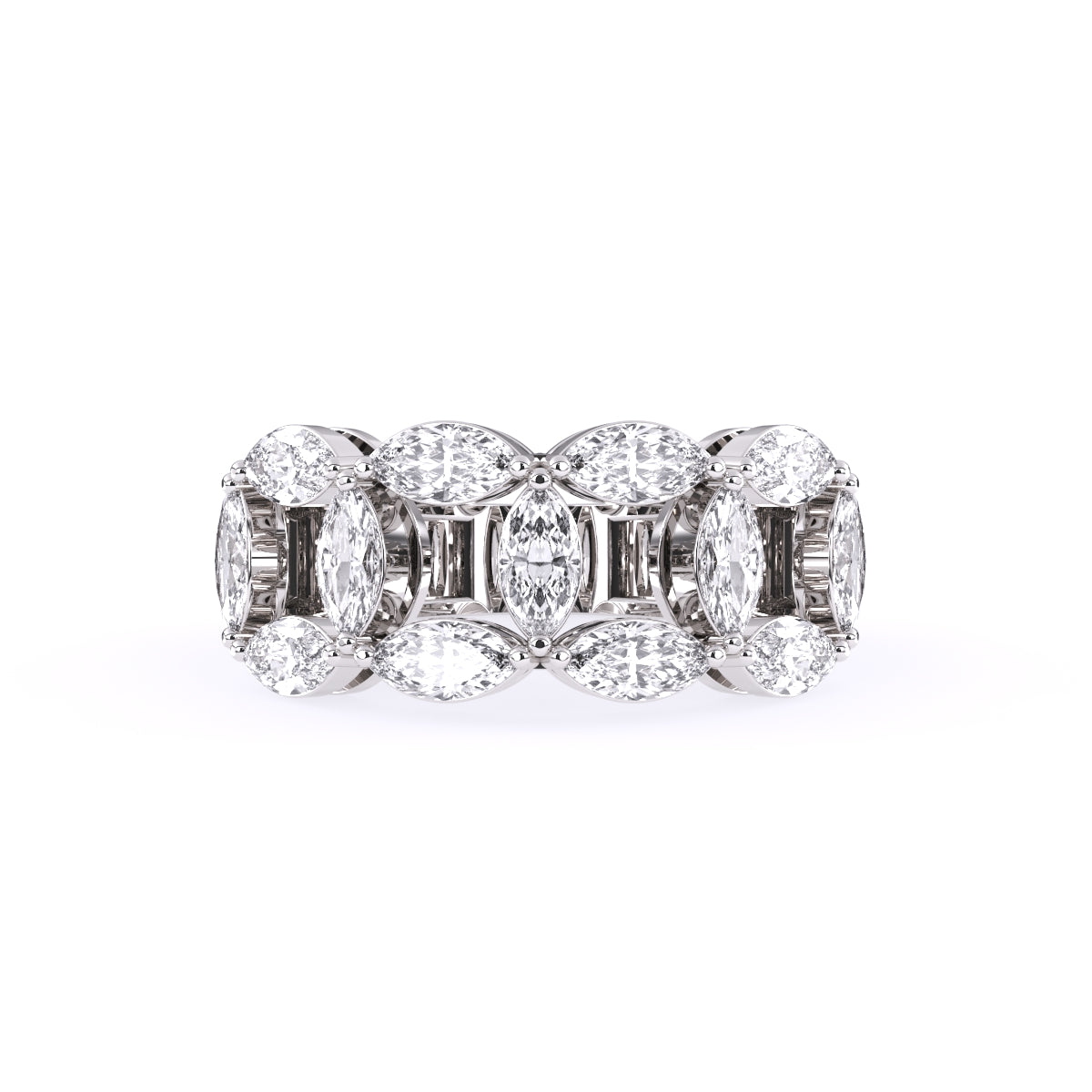 Amazing Marquise Diamond Matching Bridal Band