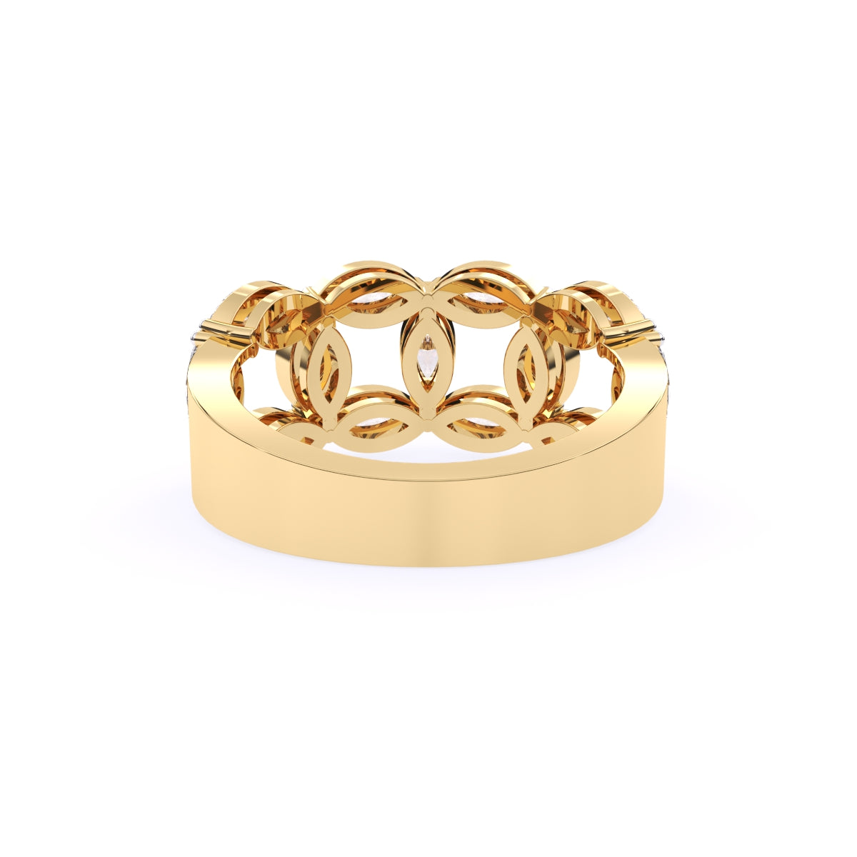 Amazing Marquise Diamond Matching Bridal Band