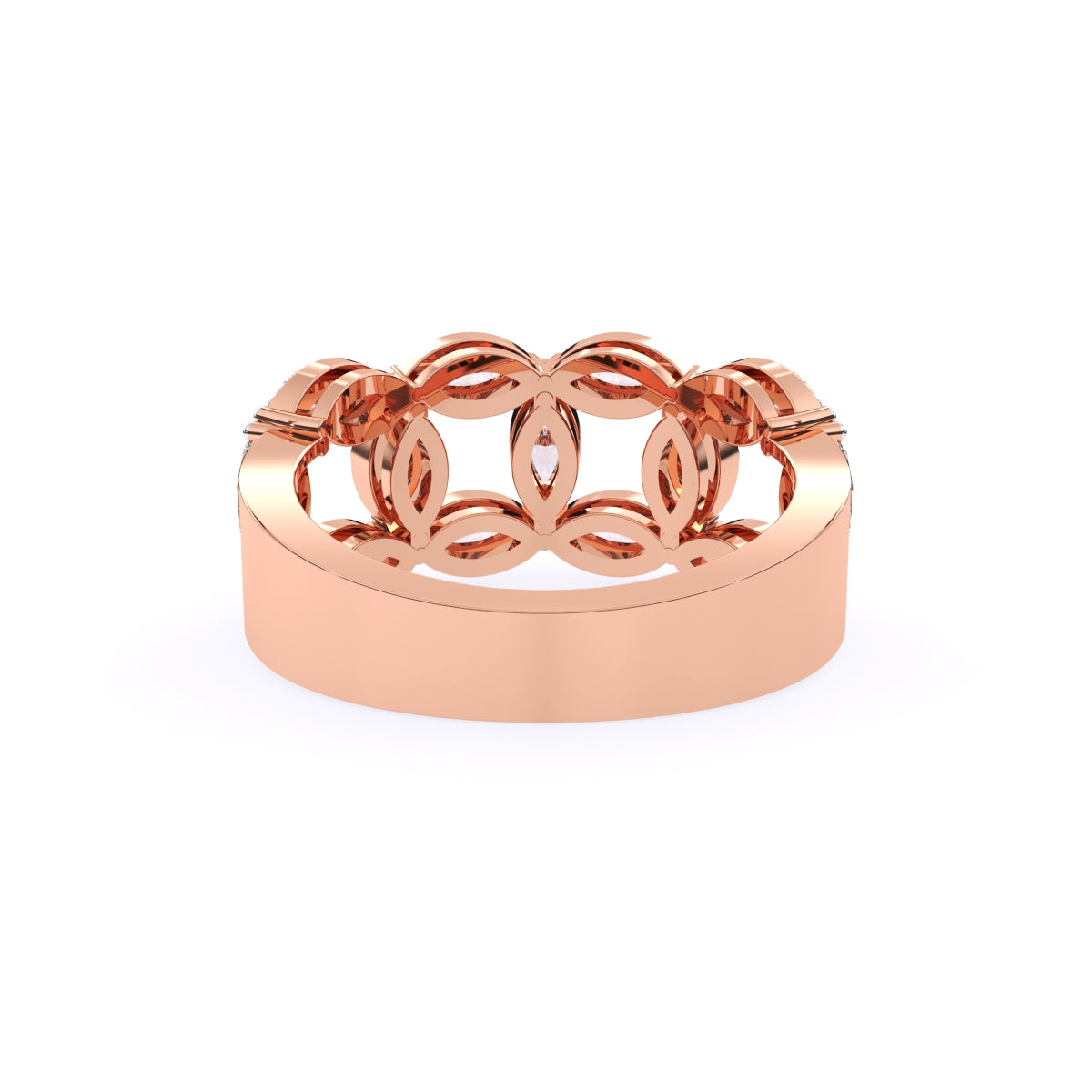 Amazing Marquise Diamond Matching Bridal Band