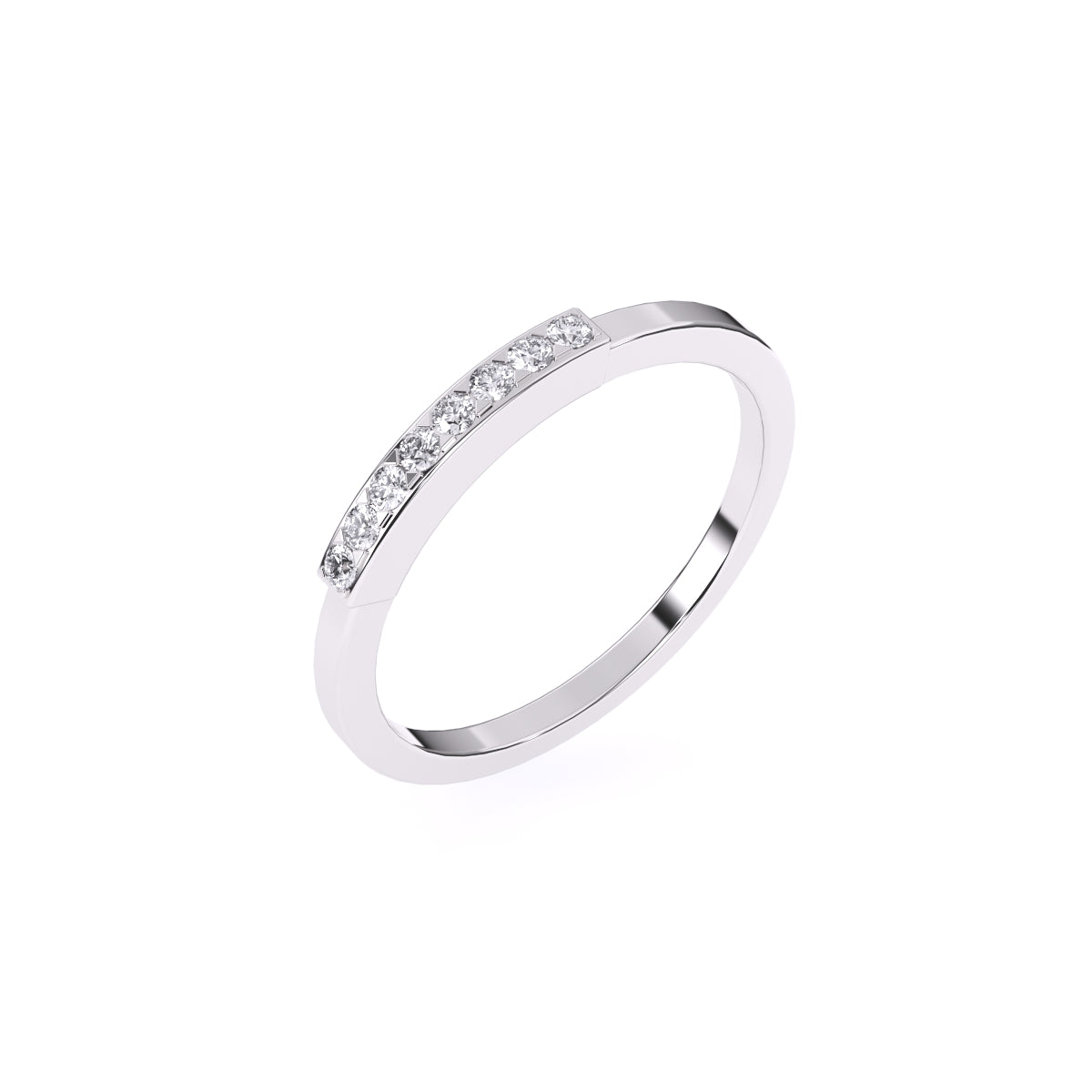 Timeless Round Diamond Rose Gold Matching Band