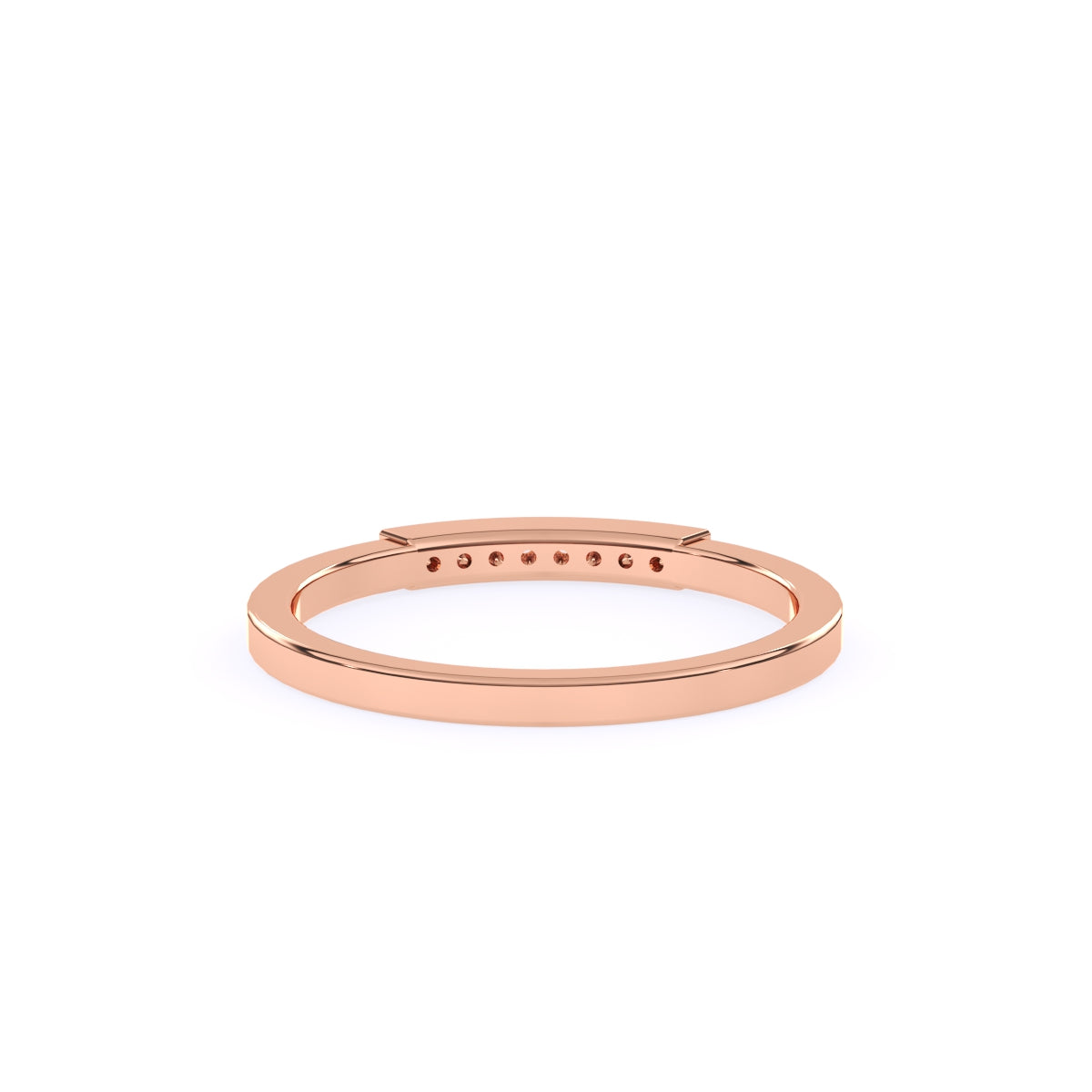 Timeless Round Diamond Rose Gold Matching Band