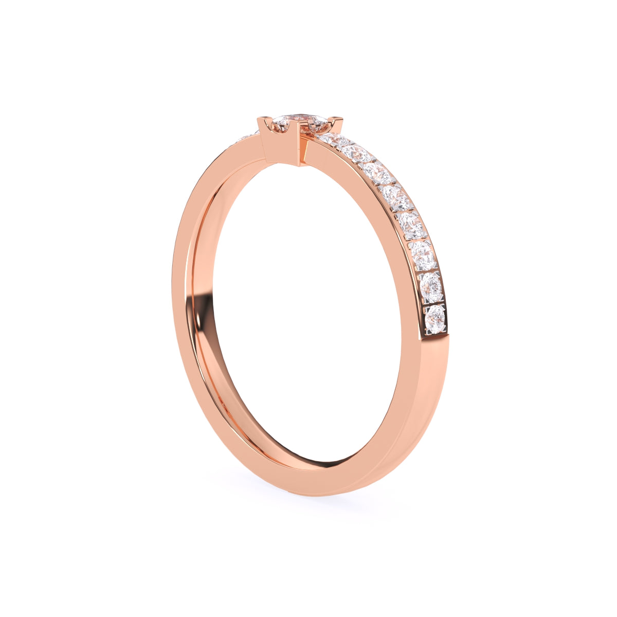 Princess Diamond Solitaire With Accent Tiny Ring