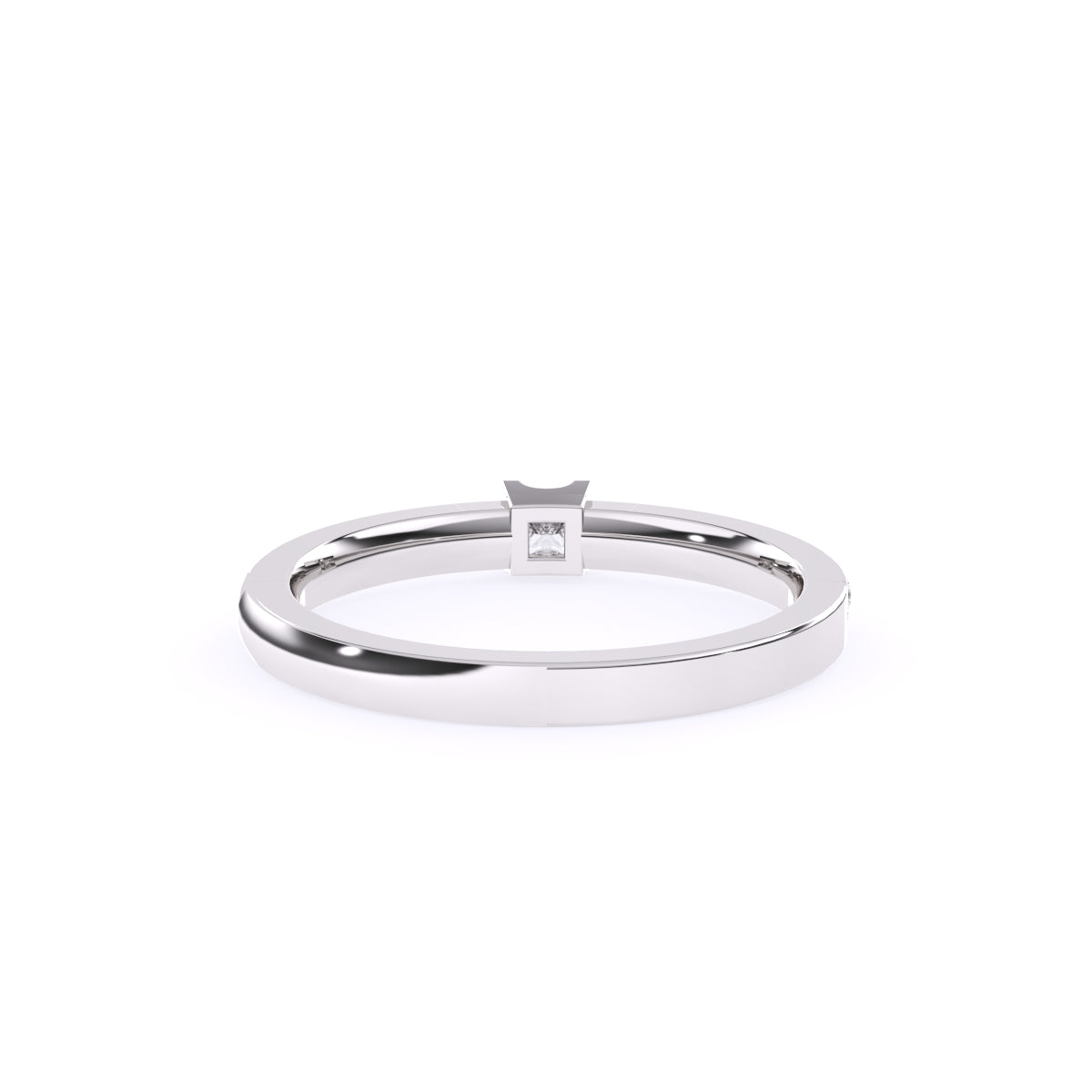 Princess Diamond Solitaire With Accent Tiny Ring