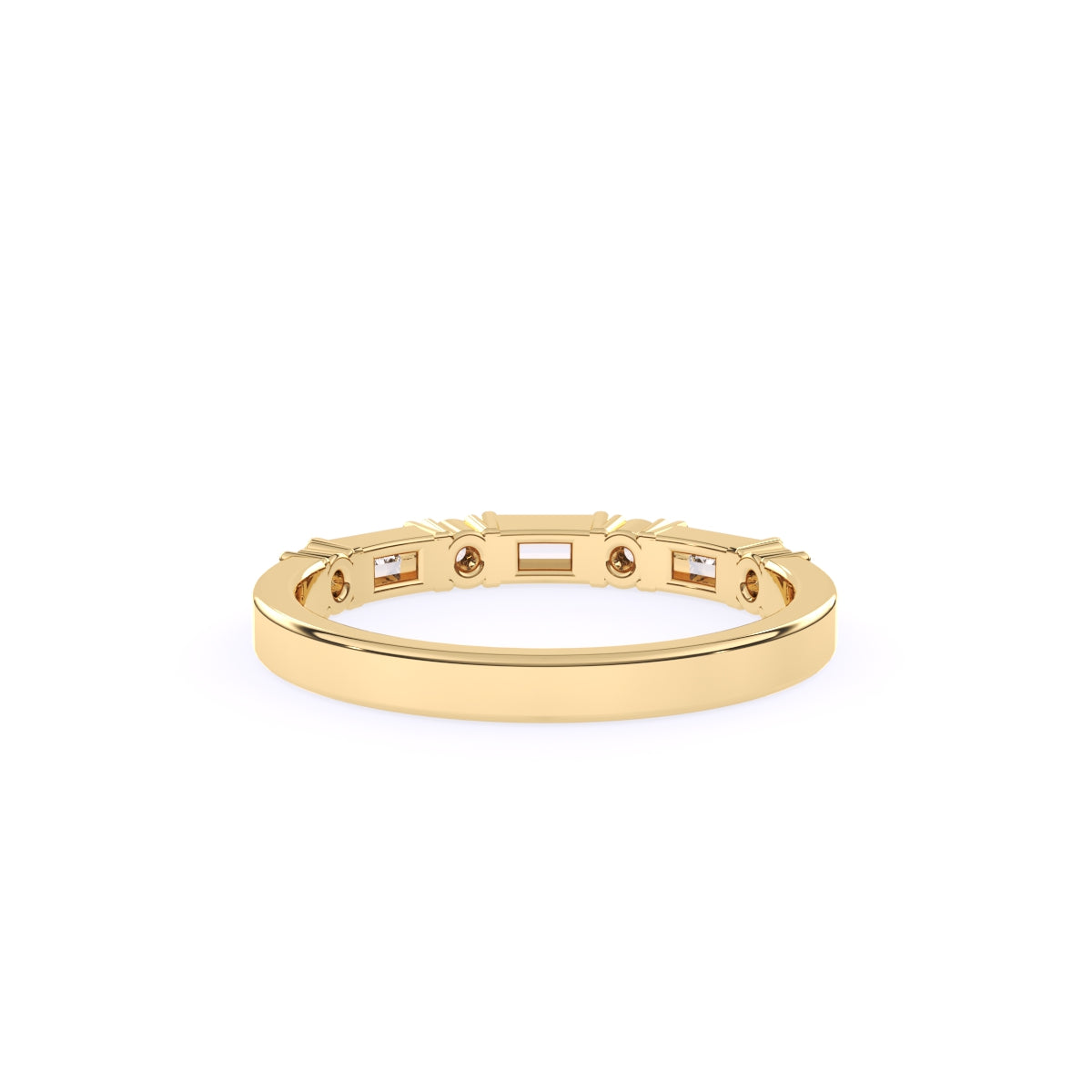 Baguette & Round Lab Grown Diamond Stacking Band