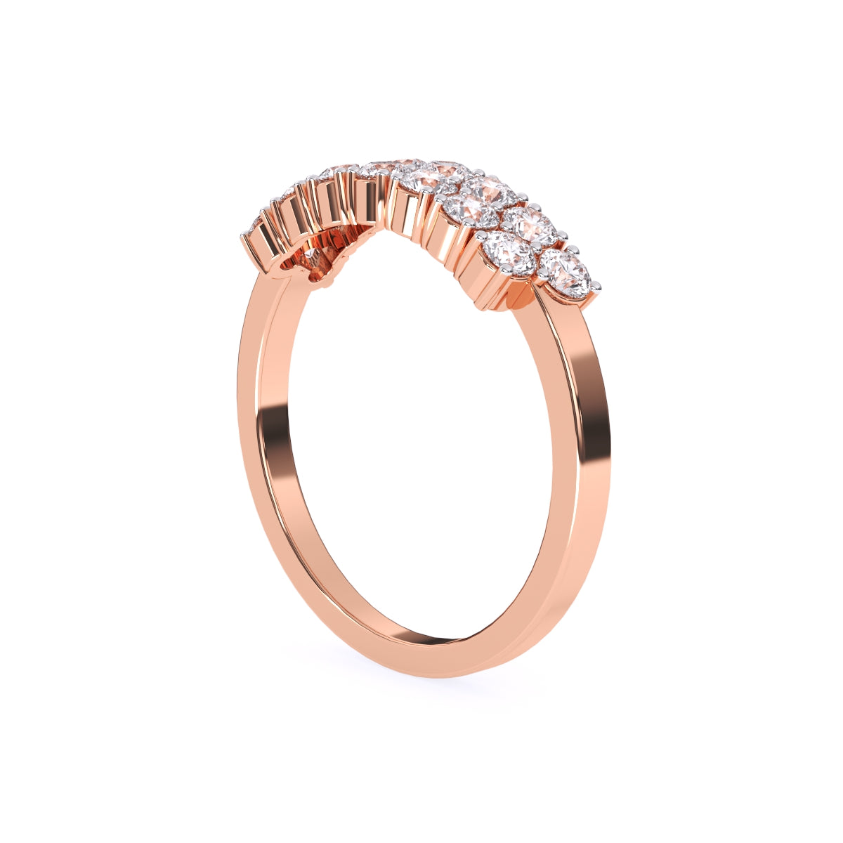 Two Row Lab Grown Diamond Anniversary Ring