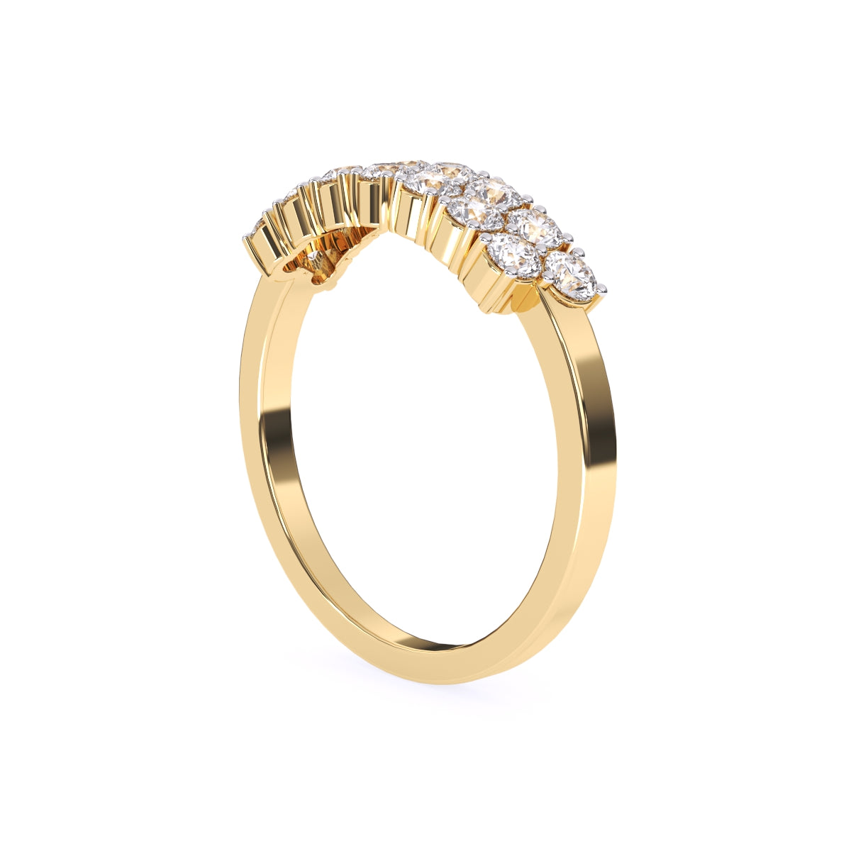 Two Row Lab Grown Diamond Anniversary Ring