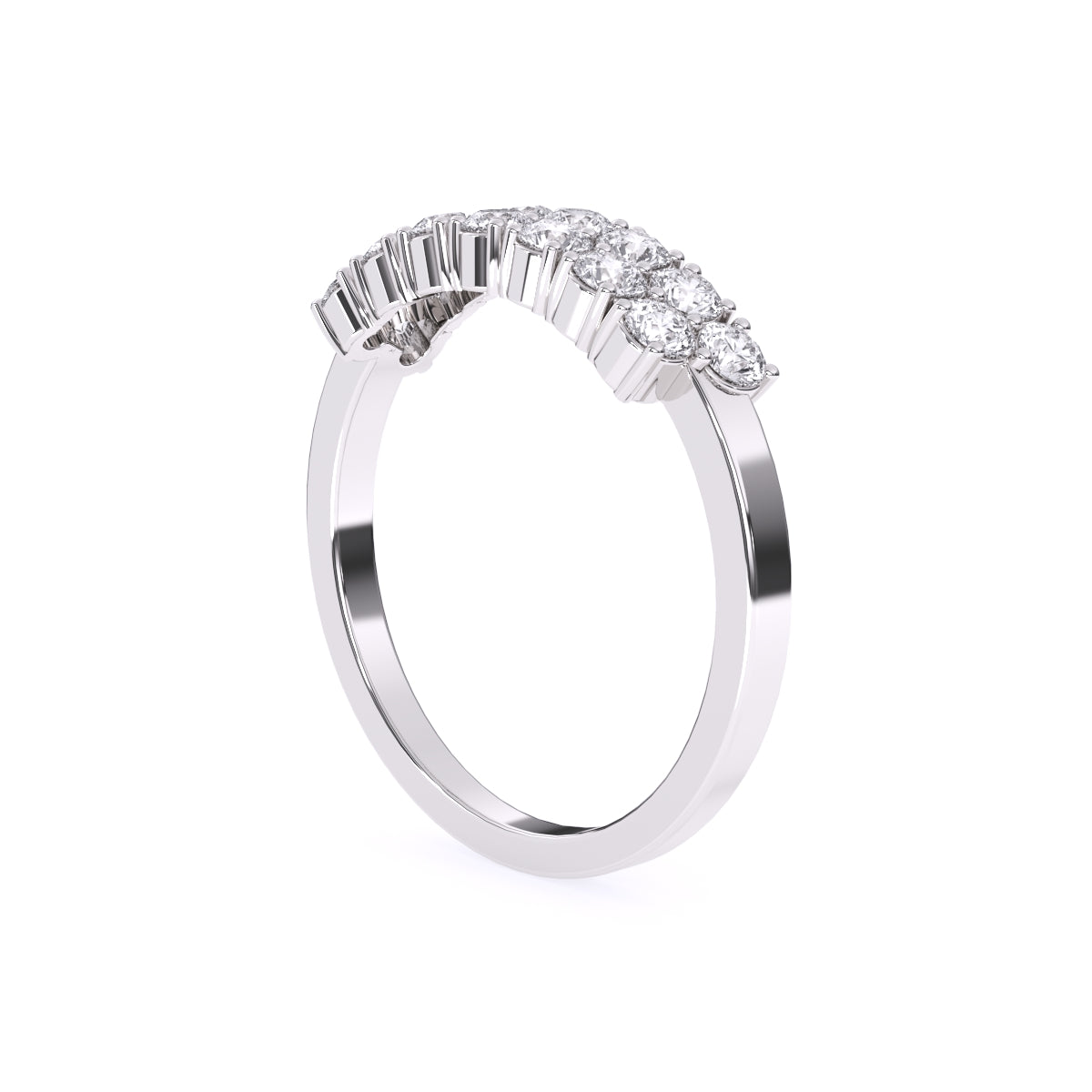 Two Row Lab Grown Diamond Anniversary Ring