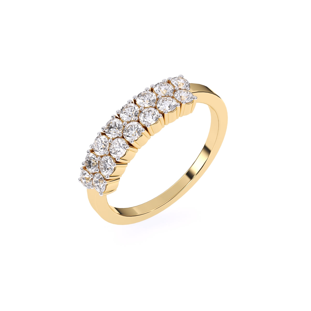 Two Row Lab Grown Diamond Anniversary Ring