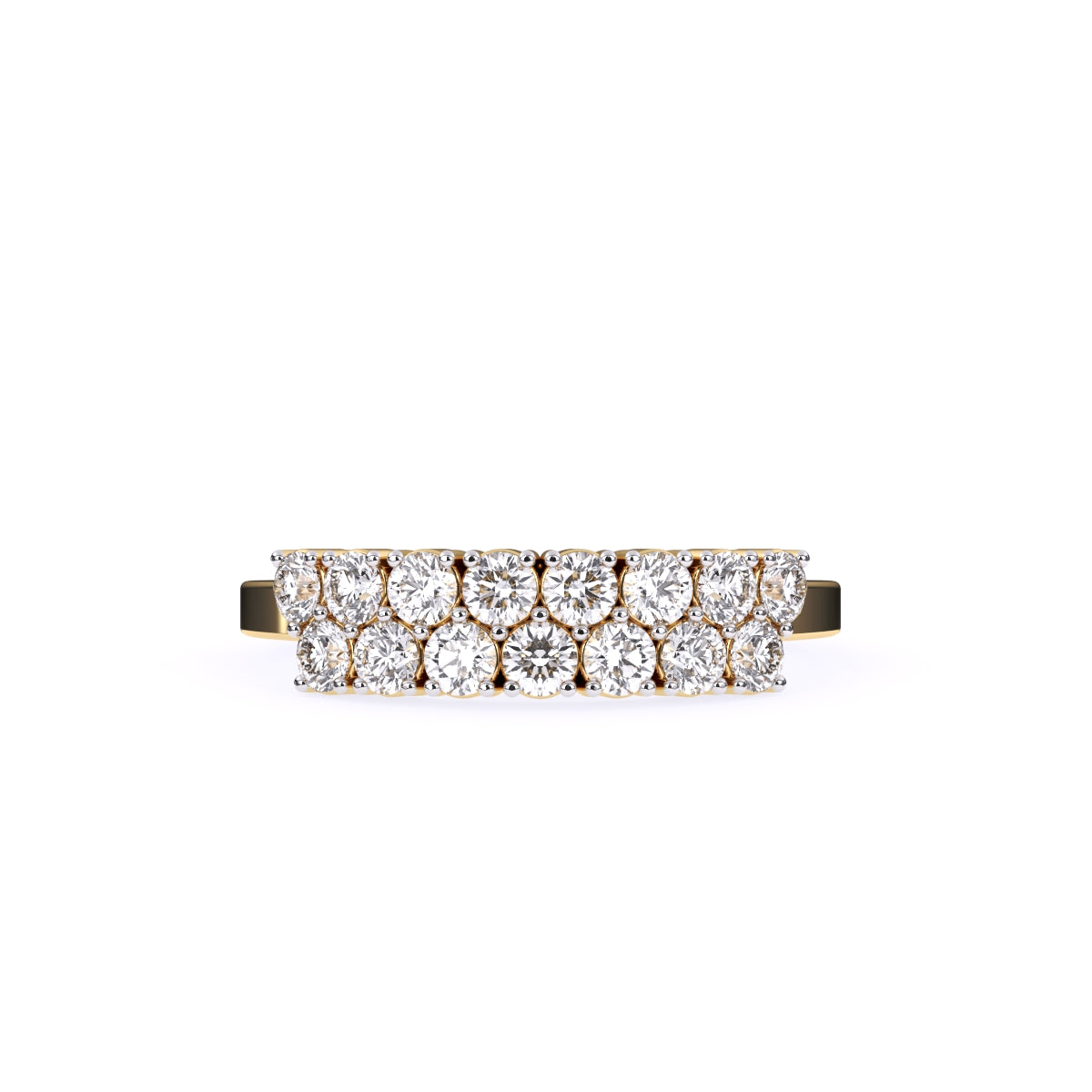 Two Row Lab Grown Diamond Anniversary Ring