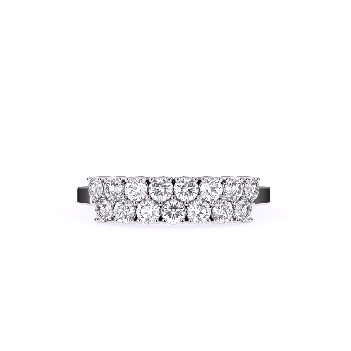 Two Row Lab Grown Diamond Anniversary Ring