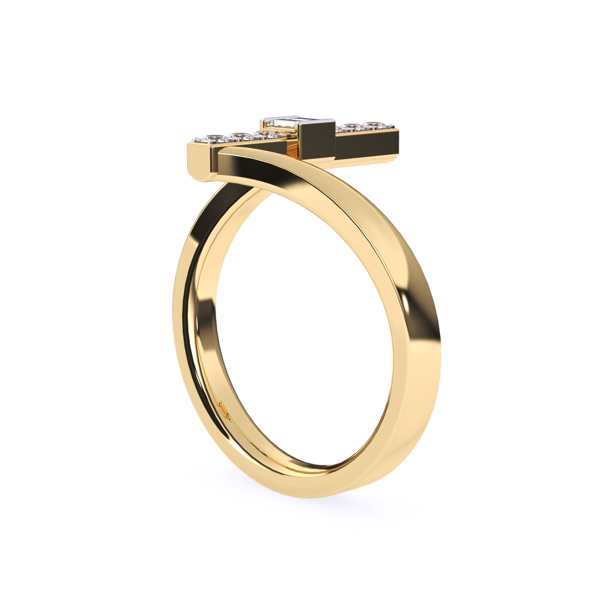 Tiny Baguette Diamond Bar Ring Gift For Daughter