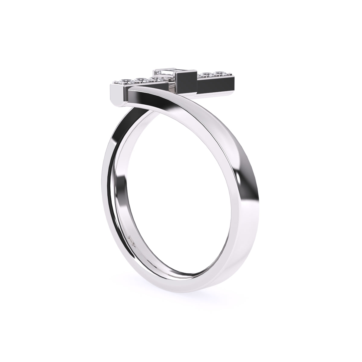 Tiny Baguette Diamond Bar Ring Gift For Daughter