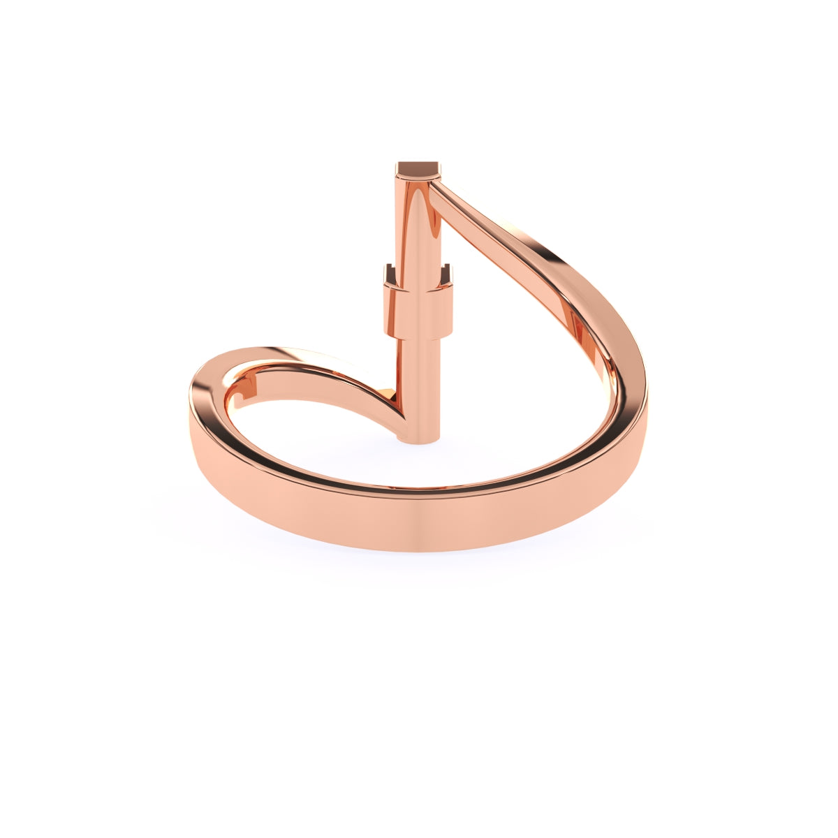Tiny Baguette Diamond Bar Ring Gift For Daughter