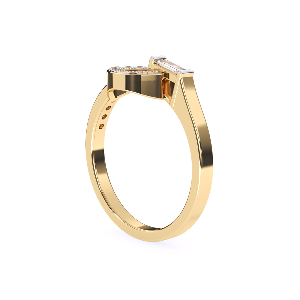 Lavish Leaf Style Lab Grown Diamond Rose Gold Ring