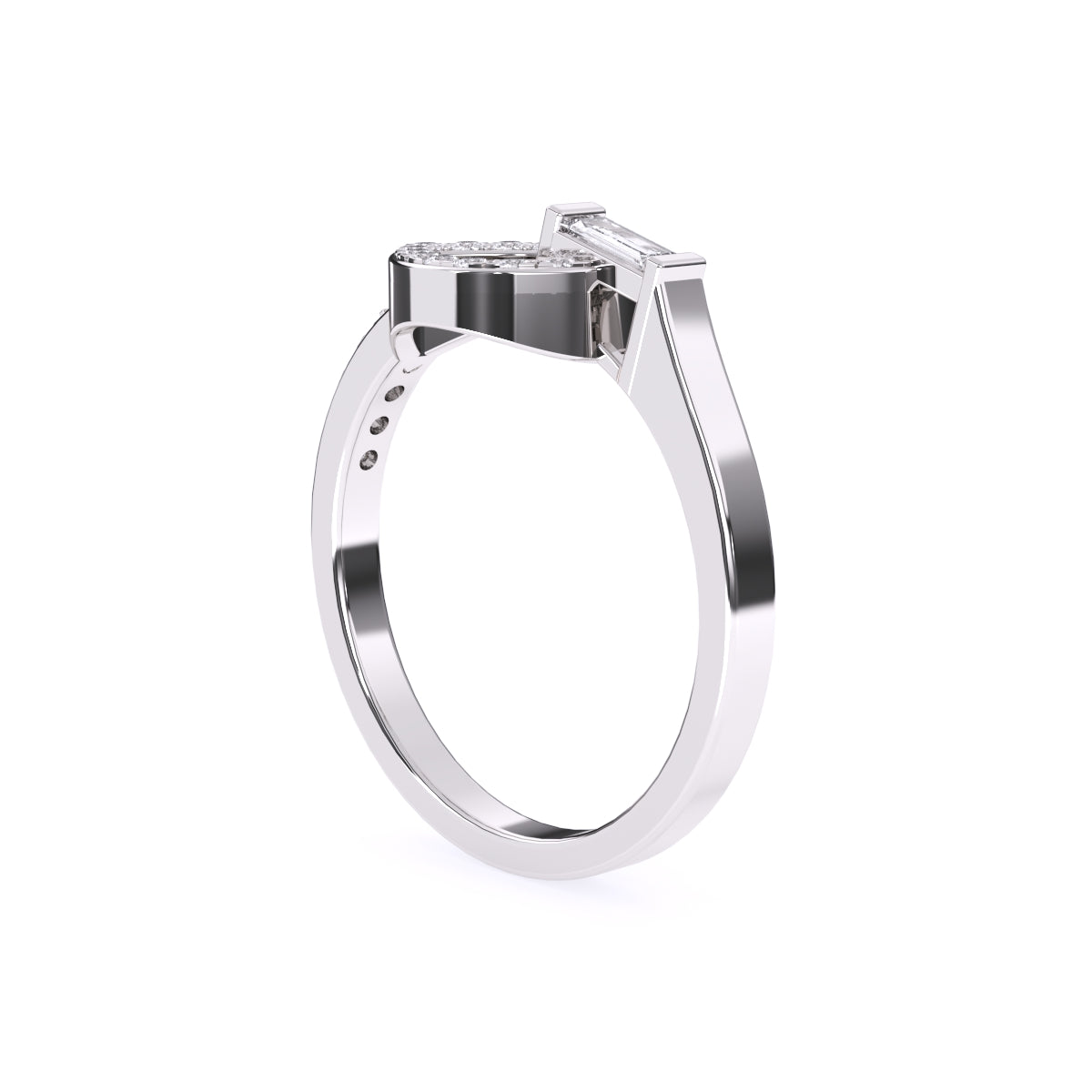 Lavish Leaf Style Lab Grown Diamond Rose Gold Ring