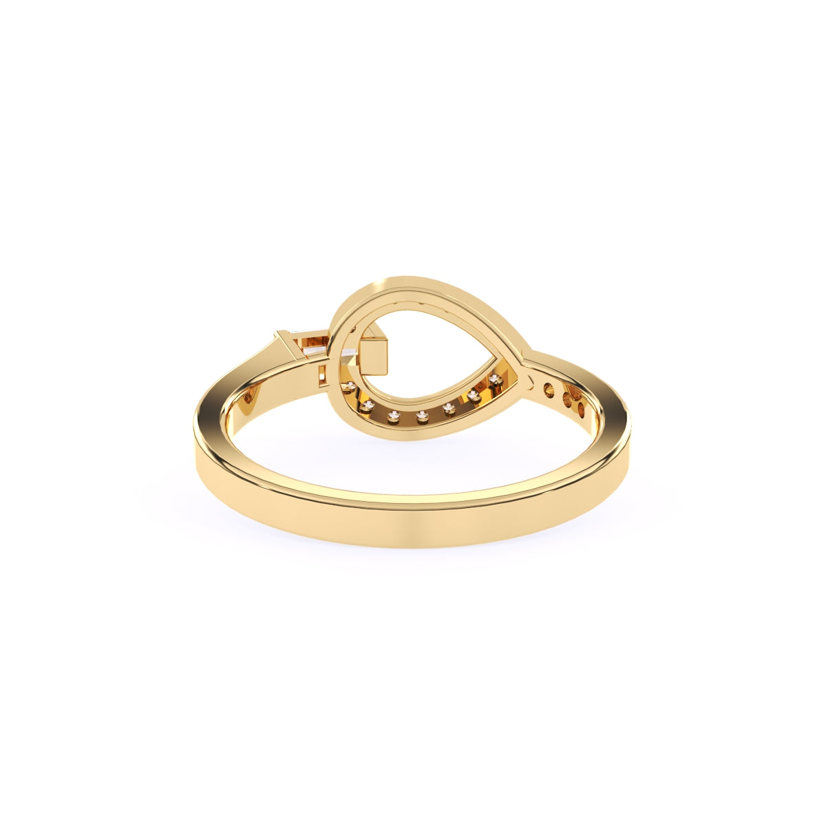 Lavish Leaf Style Lab Grown Diamond Rose Gold Ring