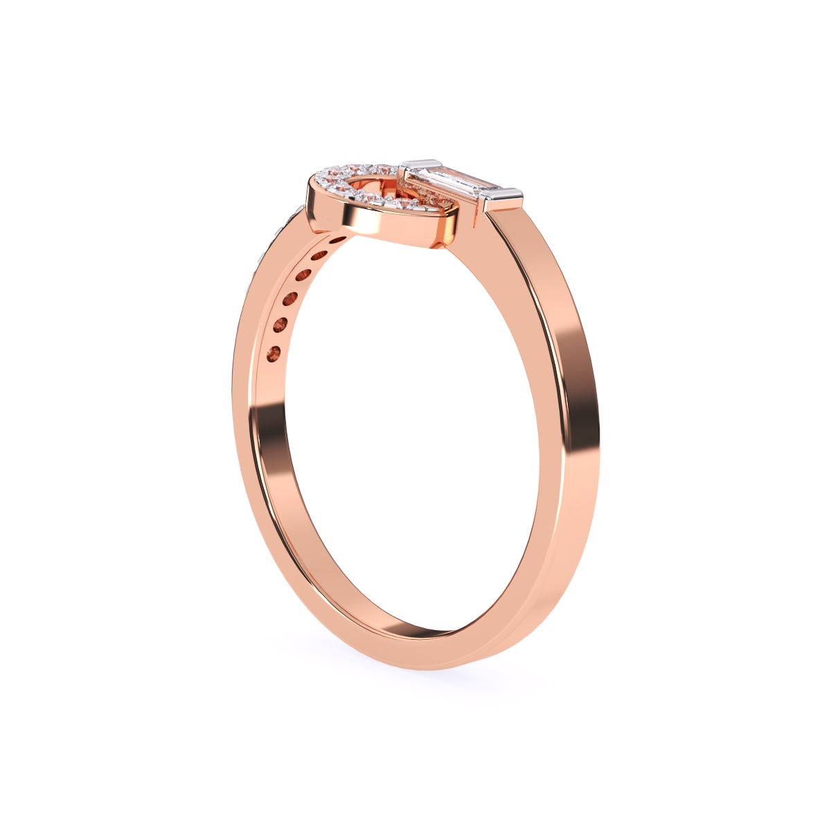 Designer Circle Style Round Diamond Ring Gift For Birthday