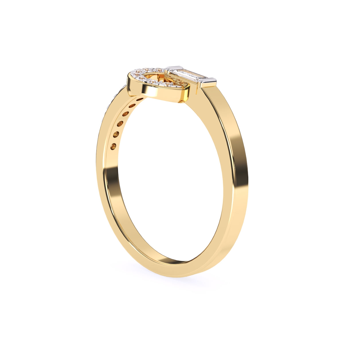 Designer Circle Style Round Diamond Ring Gift For Birthday