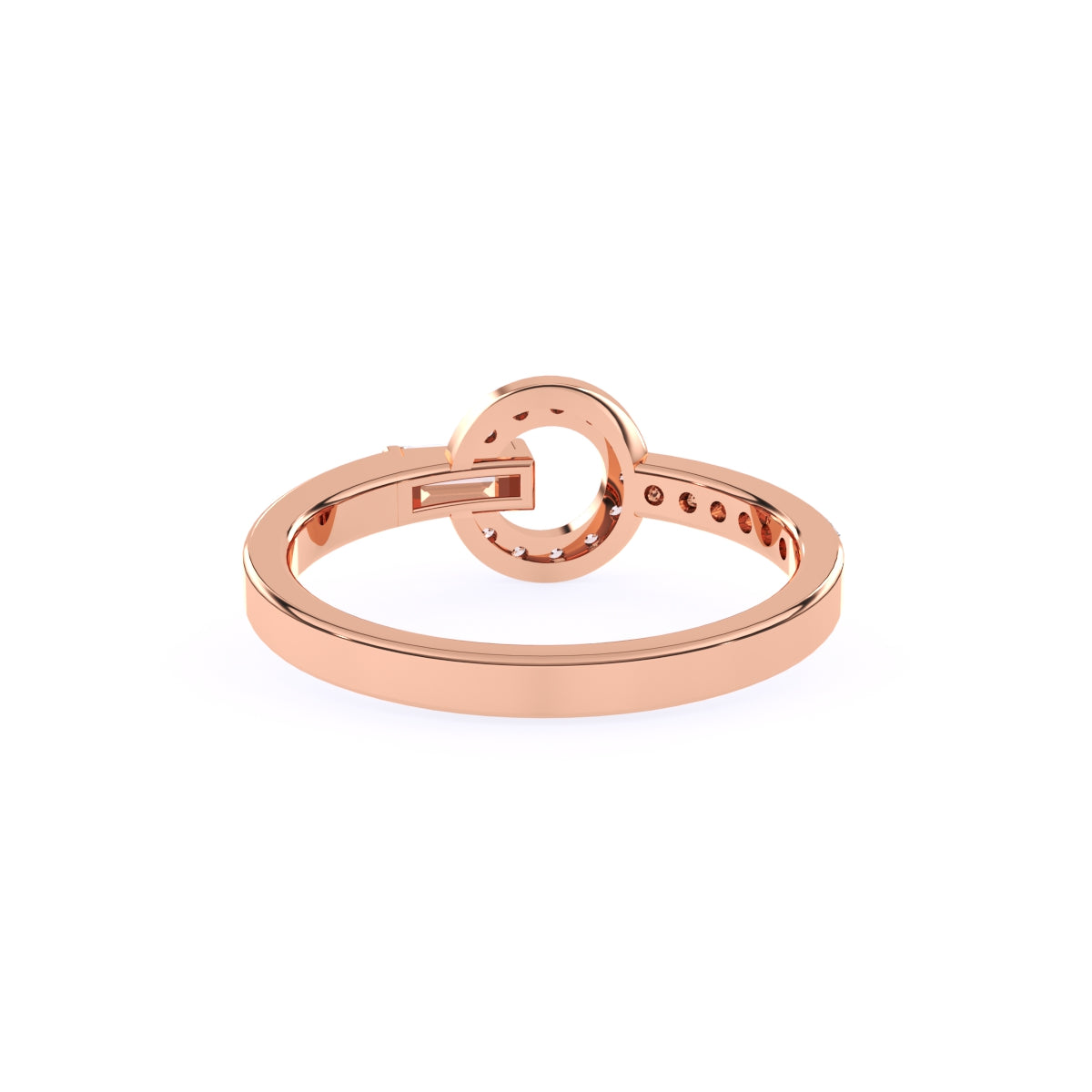 Designer Circle Style Round Diamond Ring Gift For Birthday