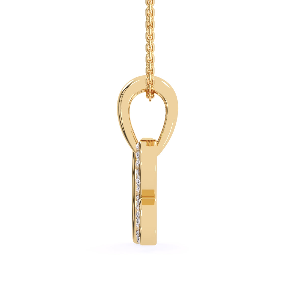 Rose Gold Butterfly Pendant With Diamonds