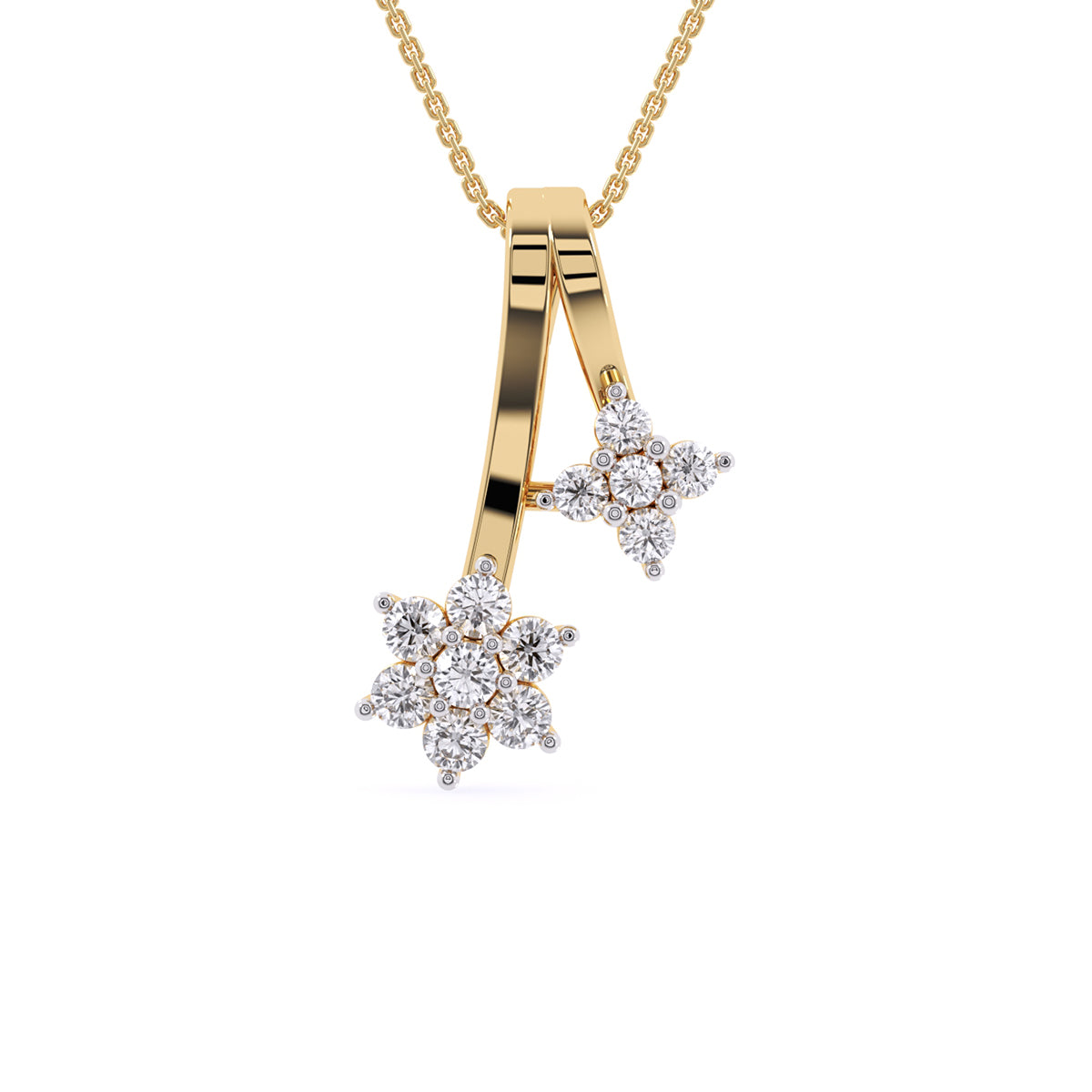 Antique Flower Style Fashion Pendant In Diamond