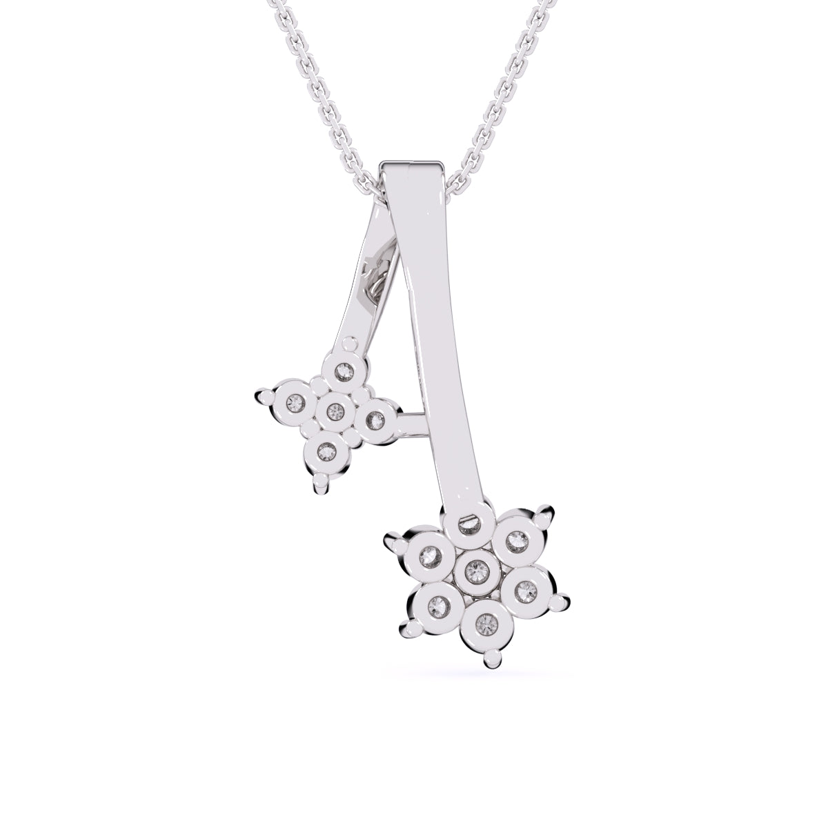 Antique Flower Style Fashion Pendant In Diamond