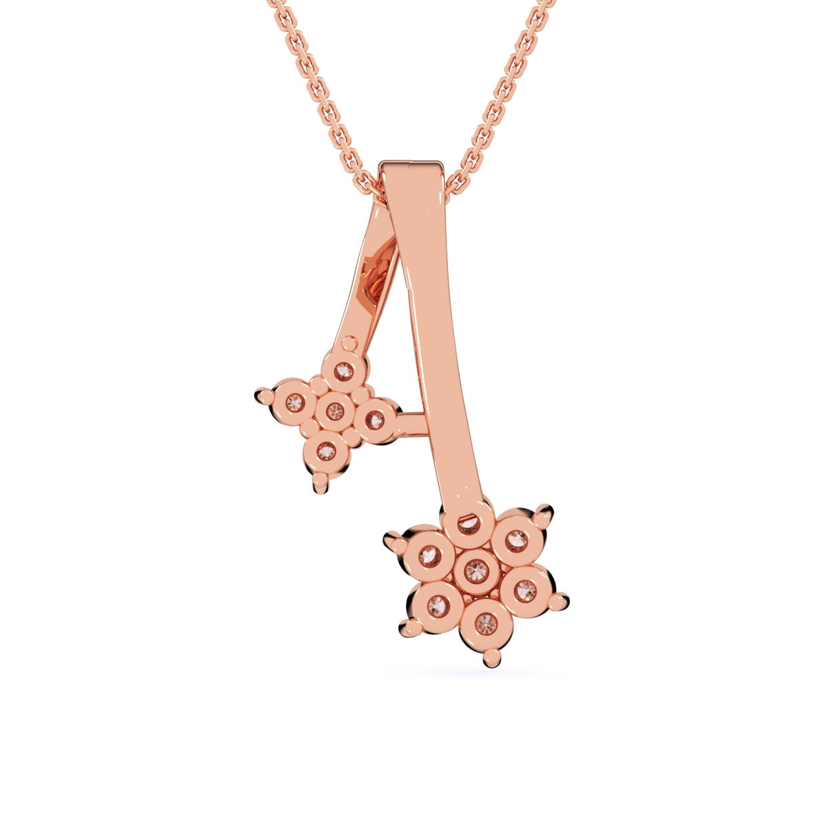 Antique Flower Style Fashion Pendant In Diamond