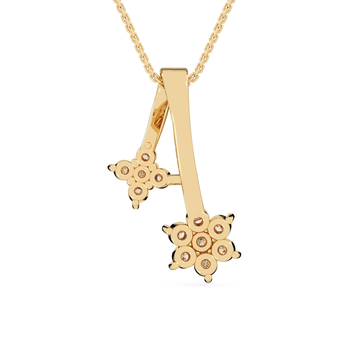 Antique Flower Style Fashion Pendant In Diamond