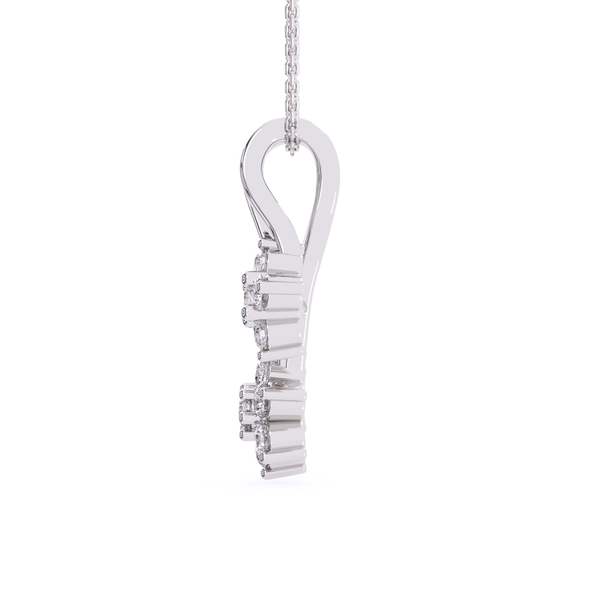 Antique Flower Style Fashion Pendant In Diamond