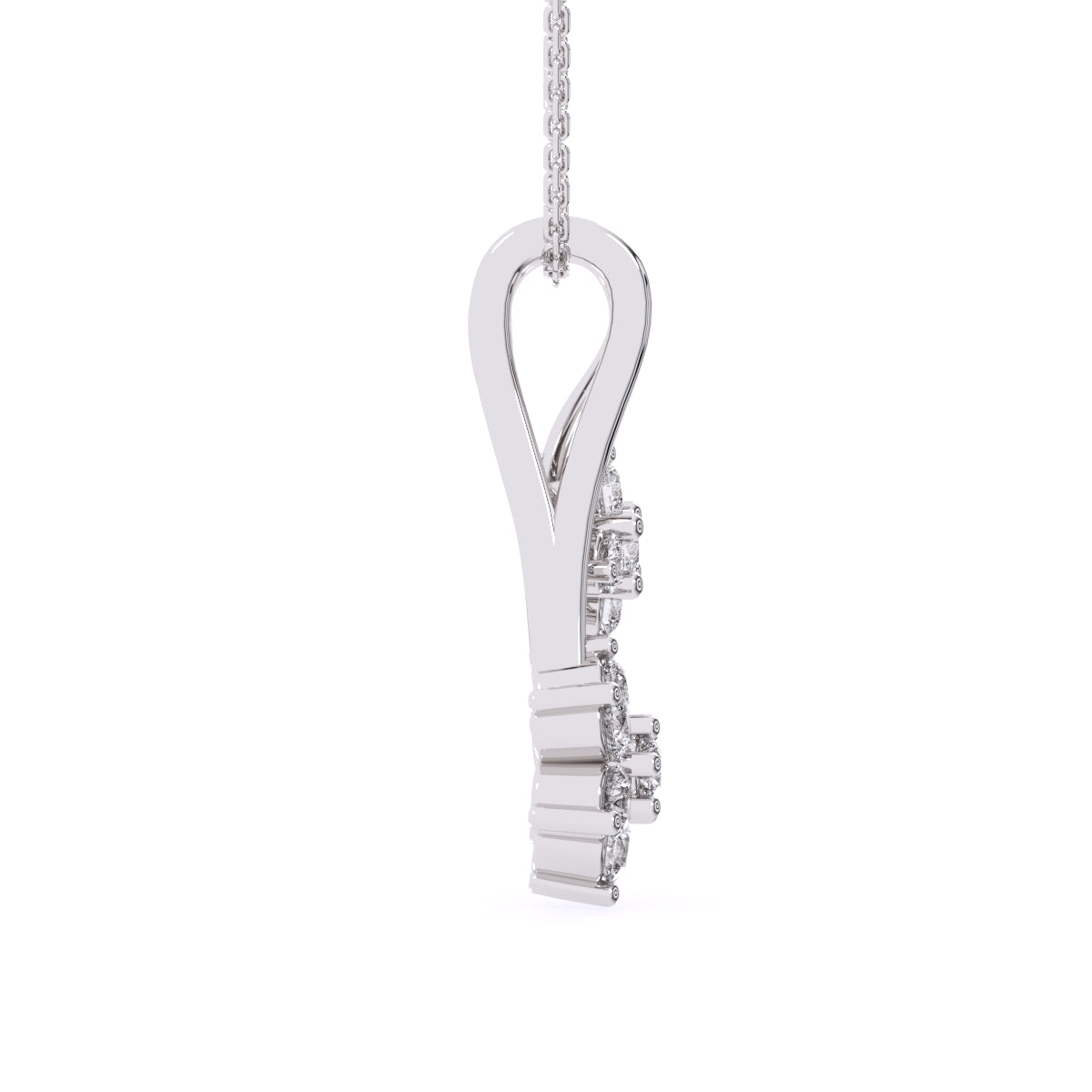 Antique Flower Style Fashion Pendant In Diamond