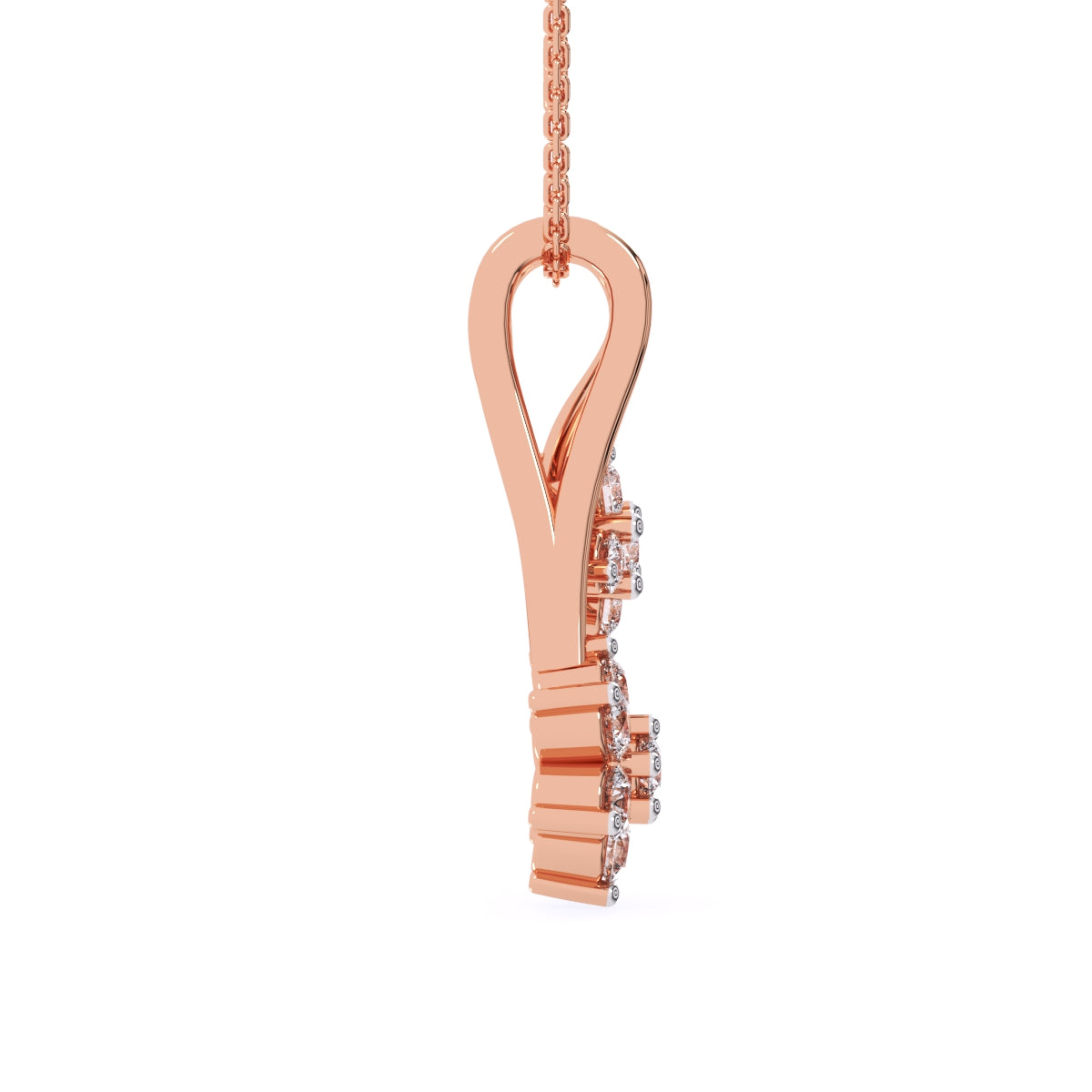 Antique Flower Style Fashion Pendant In Diamond