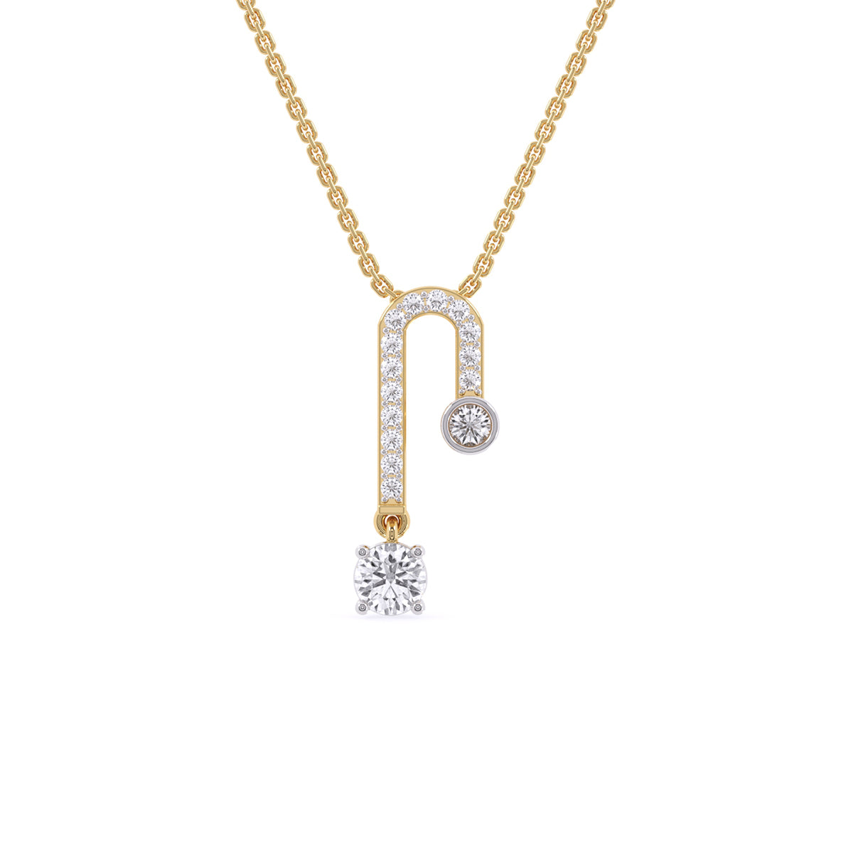 Latest U shaped Lab Grown Diamond Charming Necklace