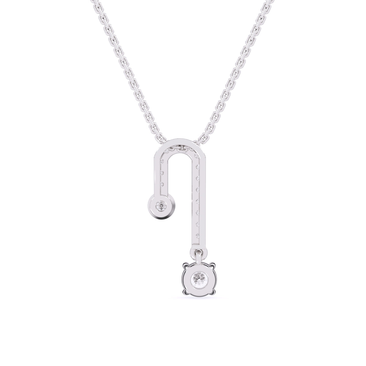 Latest U shaped Lab Grown Diamond Charming Necklace