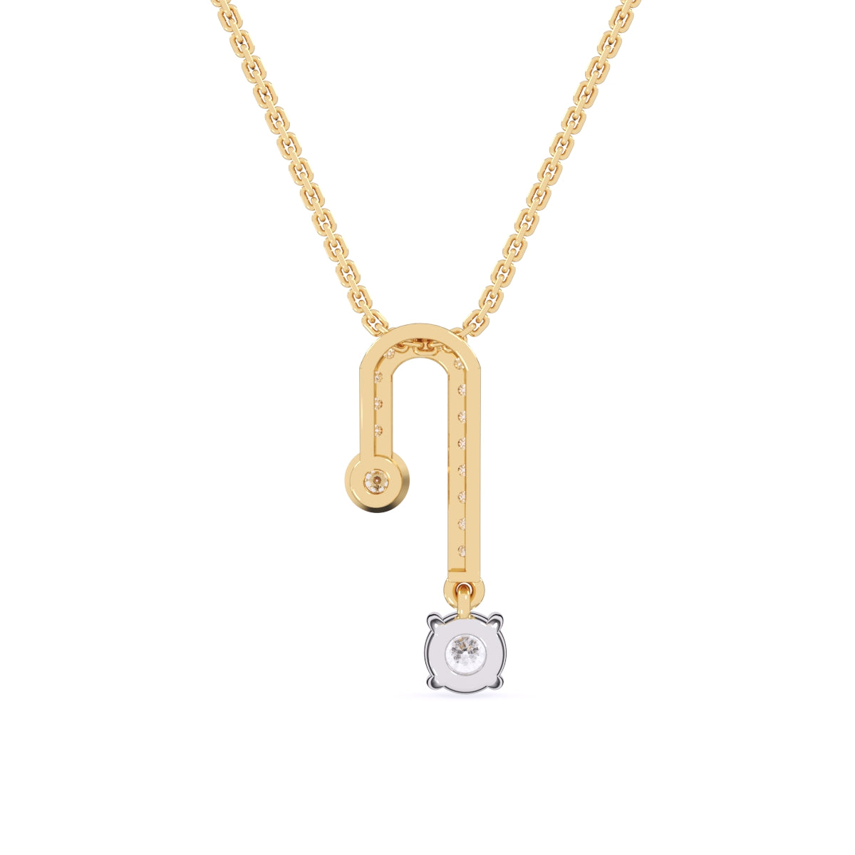 Latest U shaped Lab Grown Diamond Charming Necklace