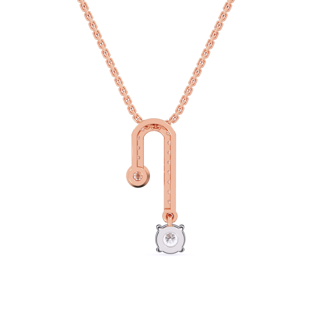 Latest U shaped Lab Grown Diamond Charming Necklace